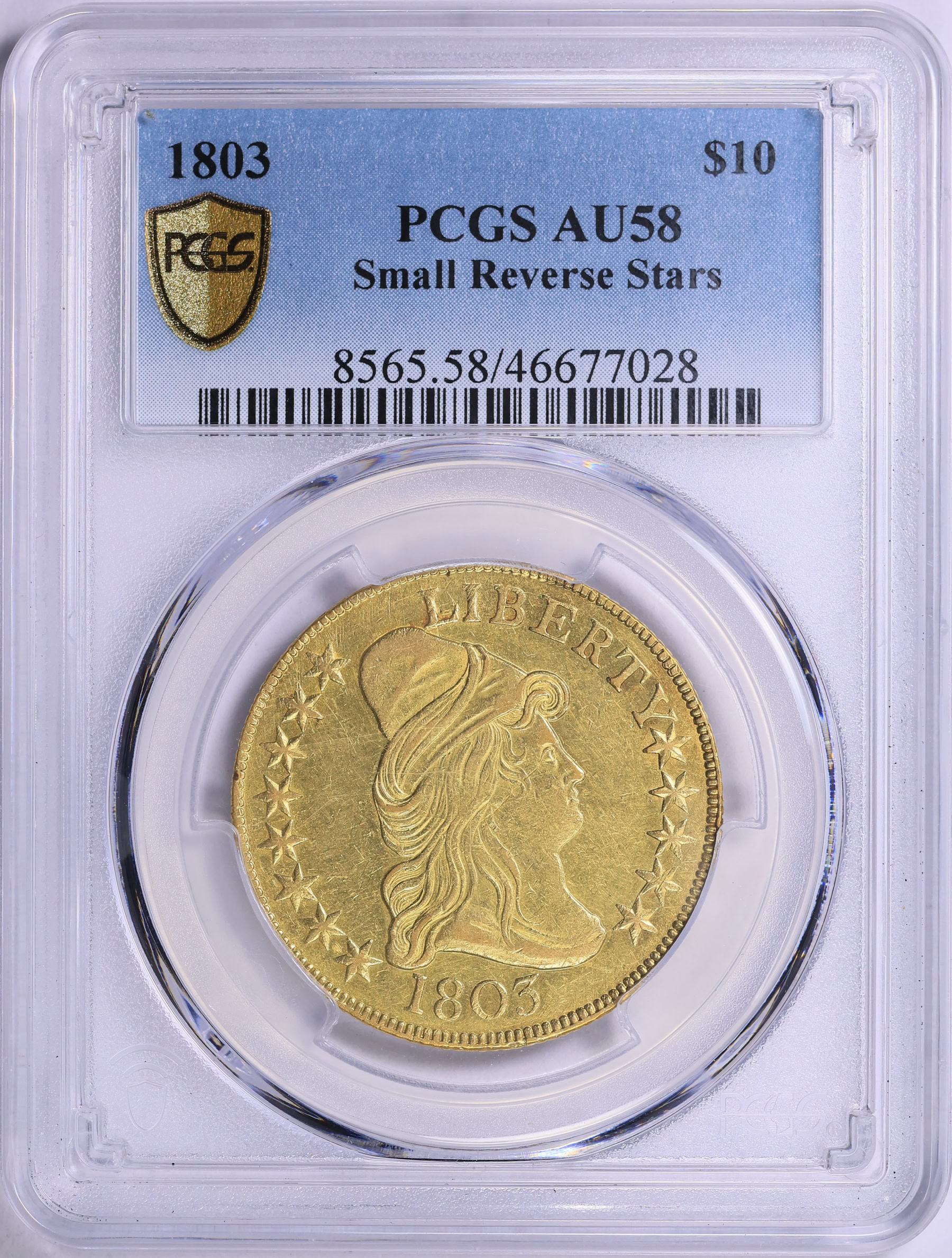 1803 Capped Bust Gold Eagle Small Stars Reverse PCGS AU-58 (Item ...