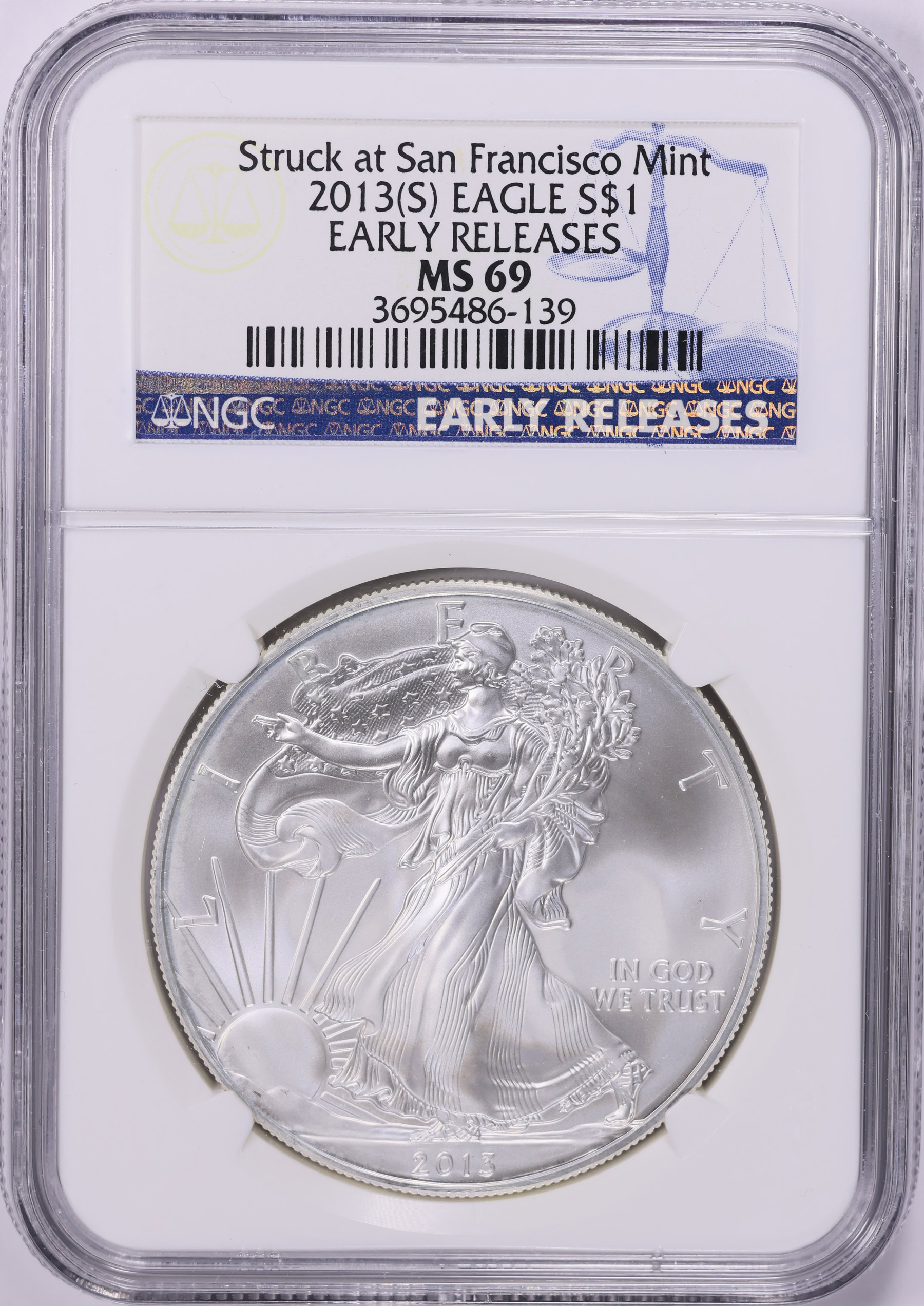 2013-(S) $1 Silver Eagle Early Releases Struck at San Francisco