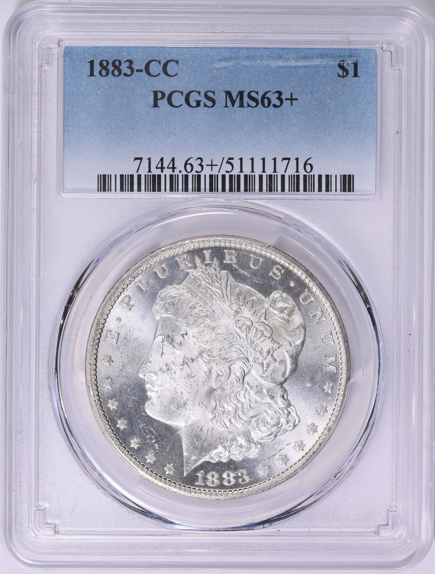 1883-CC Morgan Silver Dollar PCGS MS-63+ (Item 2012765