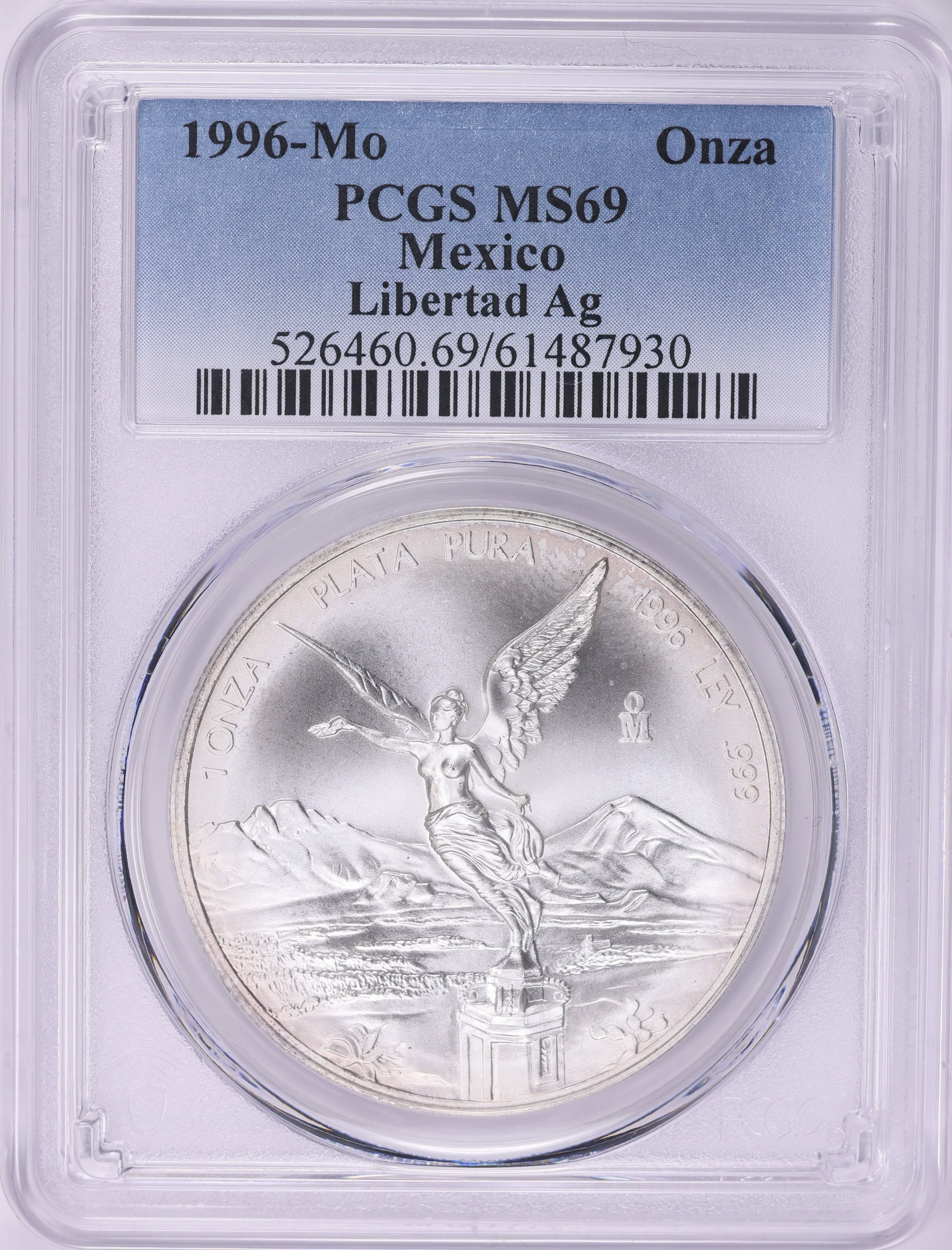 Mexico 1996-Mo Silver Onza Libertad KM-613 PCGS MS-69 (Item