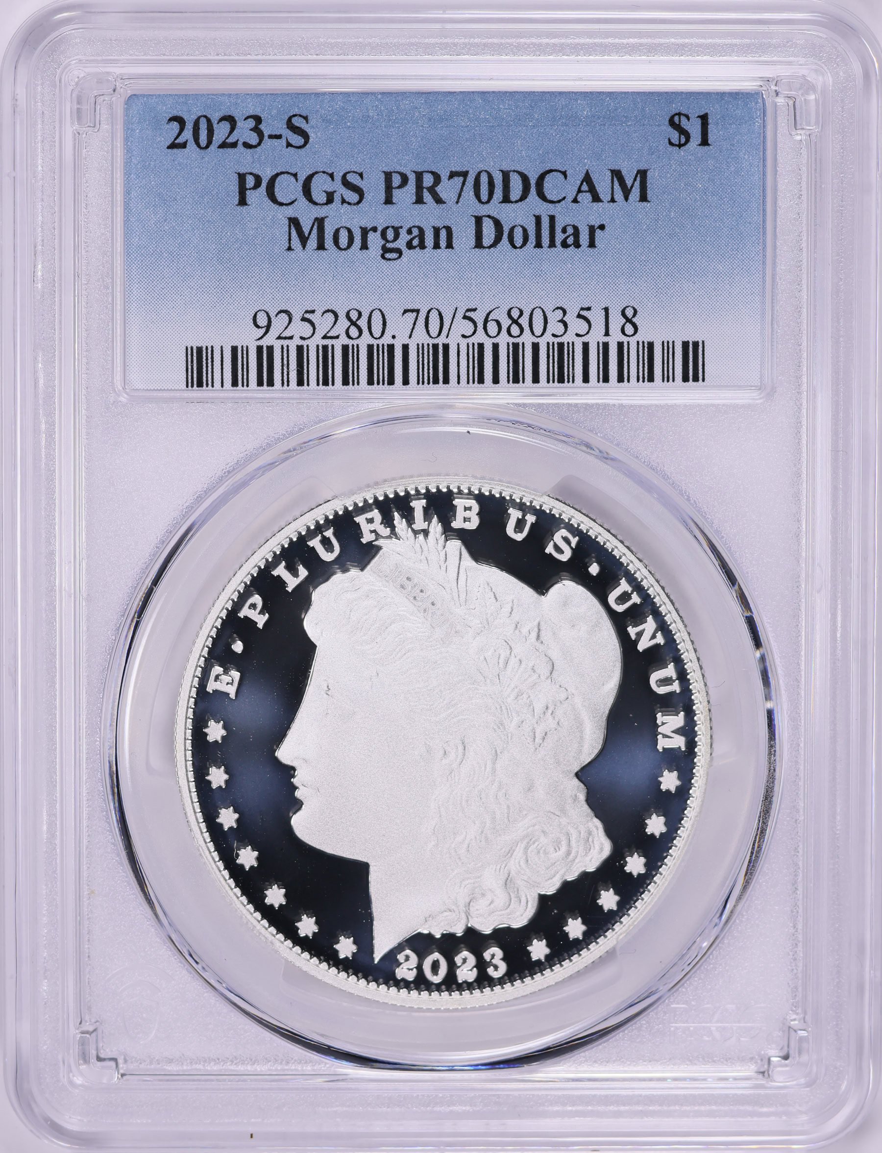 2023-S Morgan Silver Dollar PCGS Proof-70 DCAM | PCGS Cert #56803518 ...