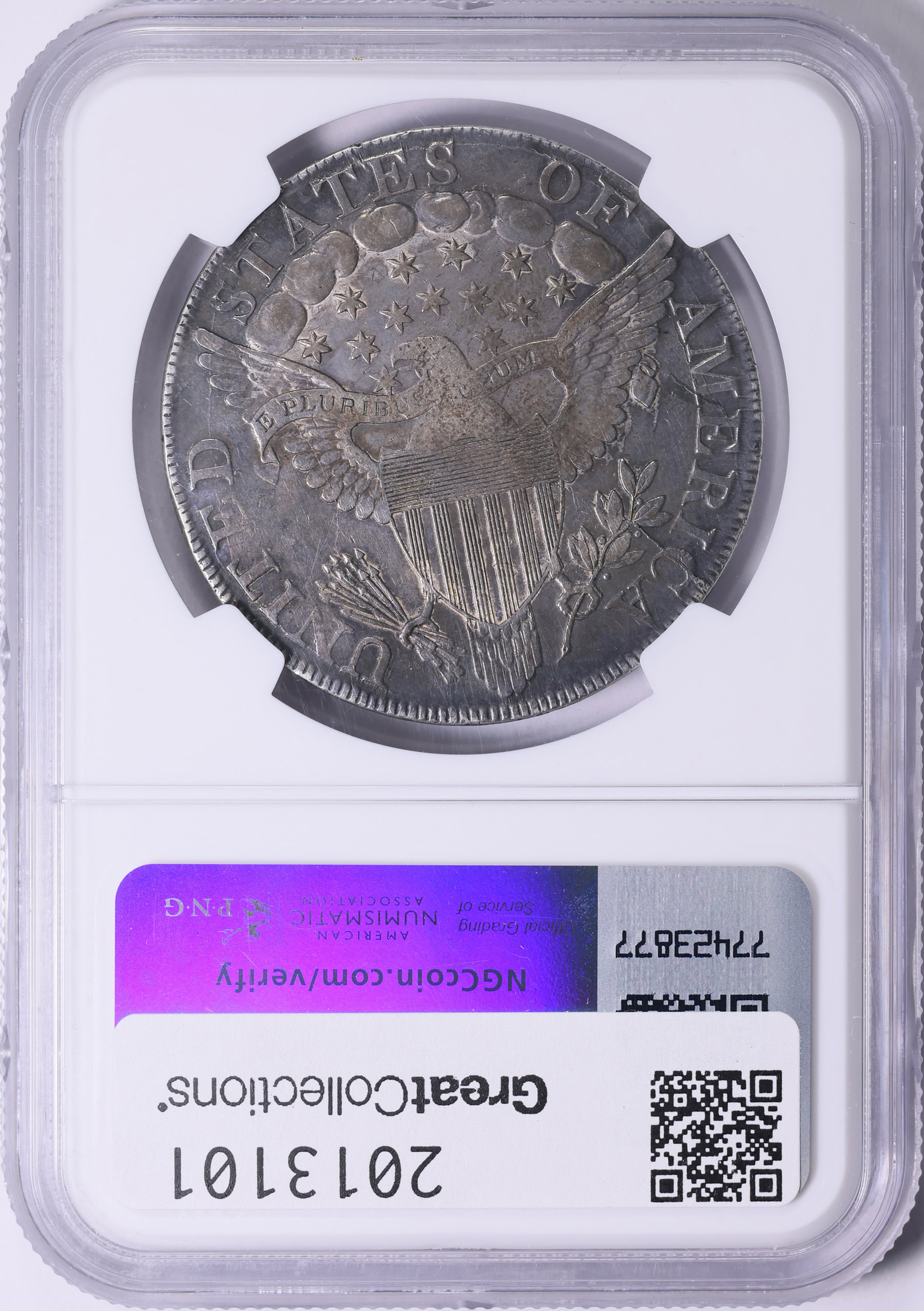 1798 Draped Bust Silver Dollar B-8 BB-125 Point 9 4 Lines NGC XF