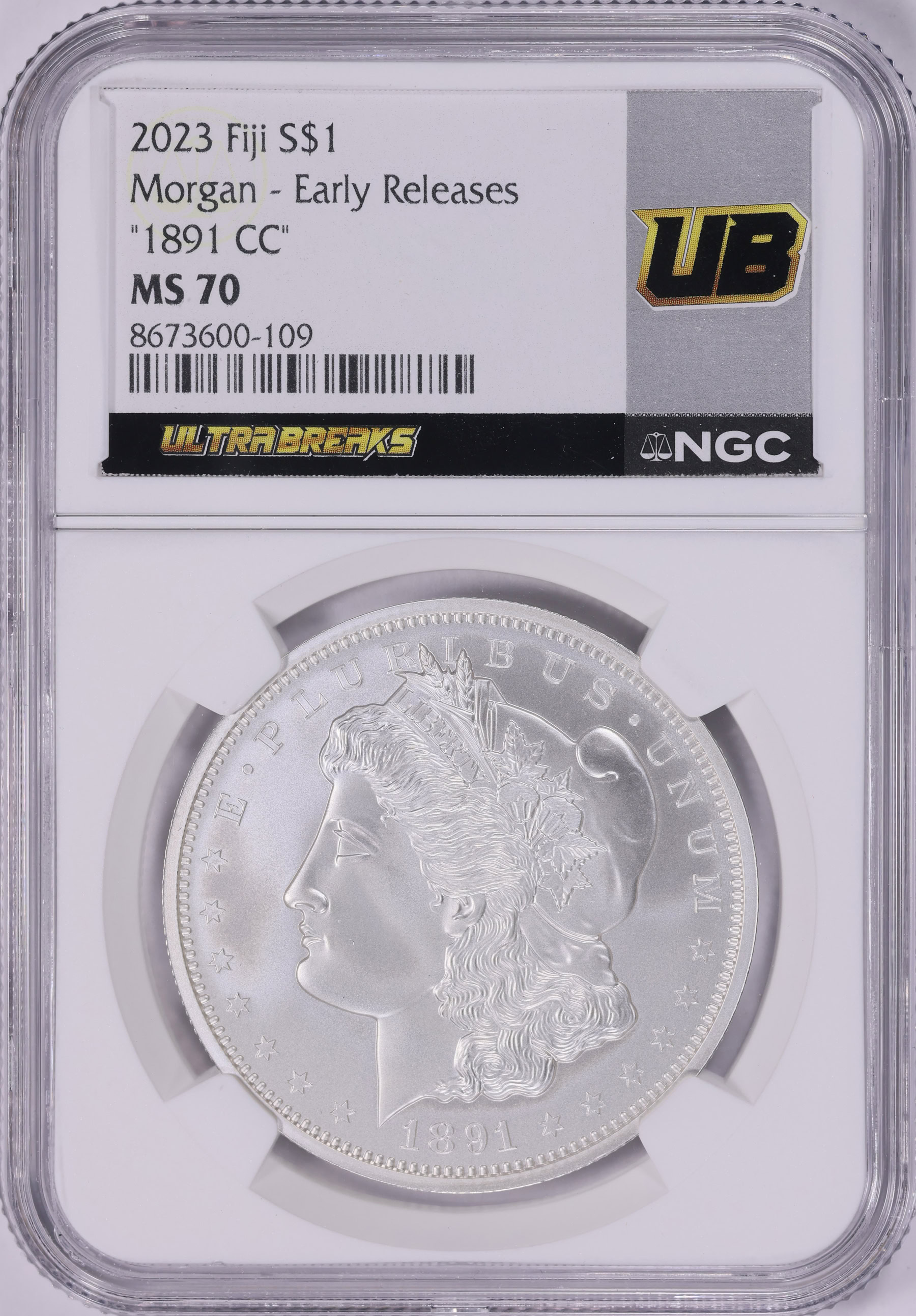 Fiji 2023 Silver Dollar 1891-CC Morgan Dollar Early Releases NGC