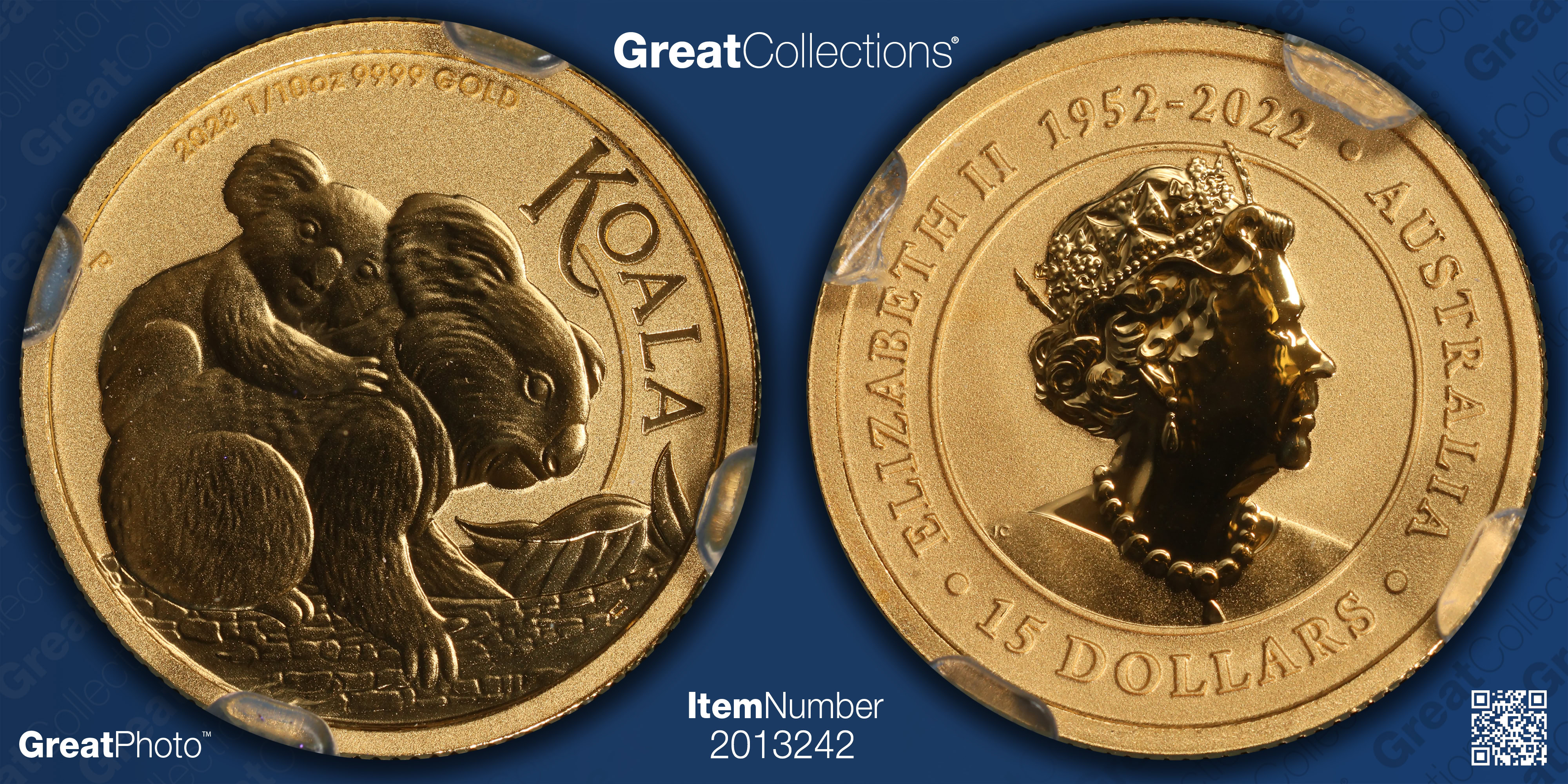 Australia 2023-P Gold $15 Koala KM-4586 NGC MS-70 (Metallic Purple