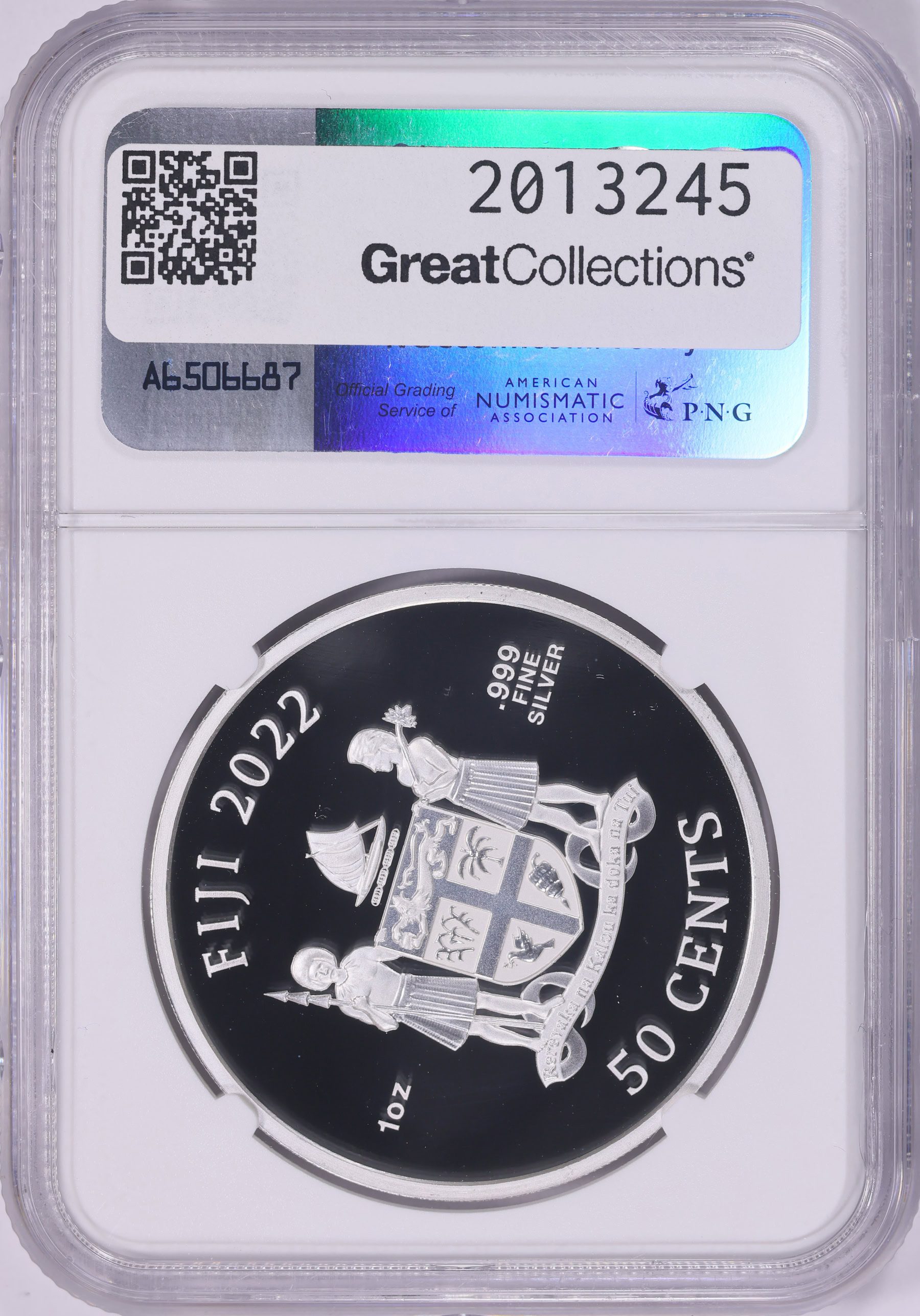 Fiji 2022 Colorized Silver 50 Cents Ancient Warriors, Samurai NGC