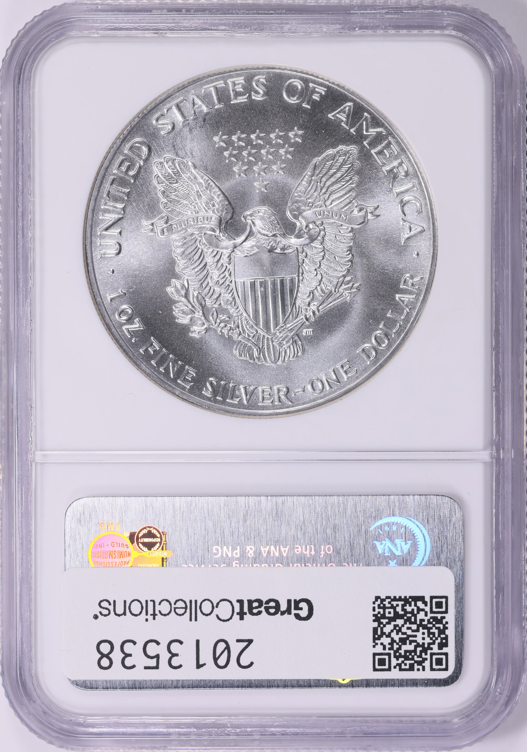 1987 $1 Silver Eagle NGC MS-69 (Item 2013538) | GreatCollections Coin ...