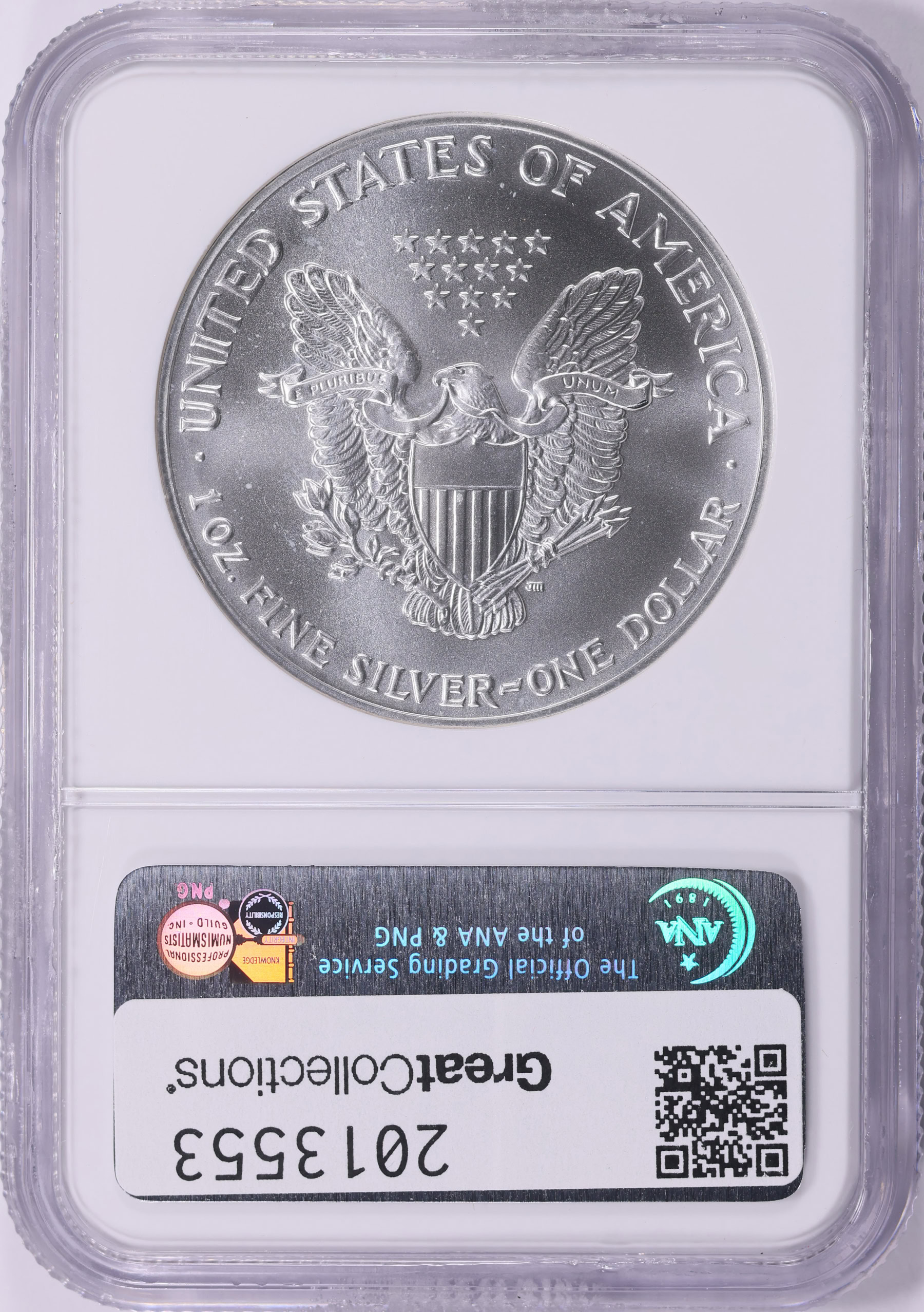 1992 $1 Silver Eagle NGC MS-69 (Item 2013553) | GreatCollections