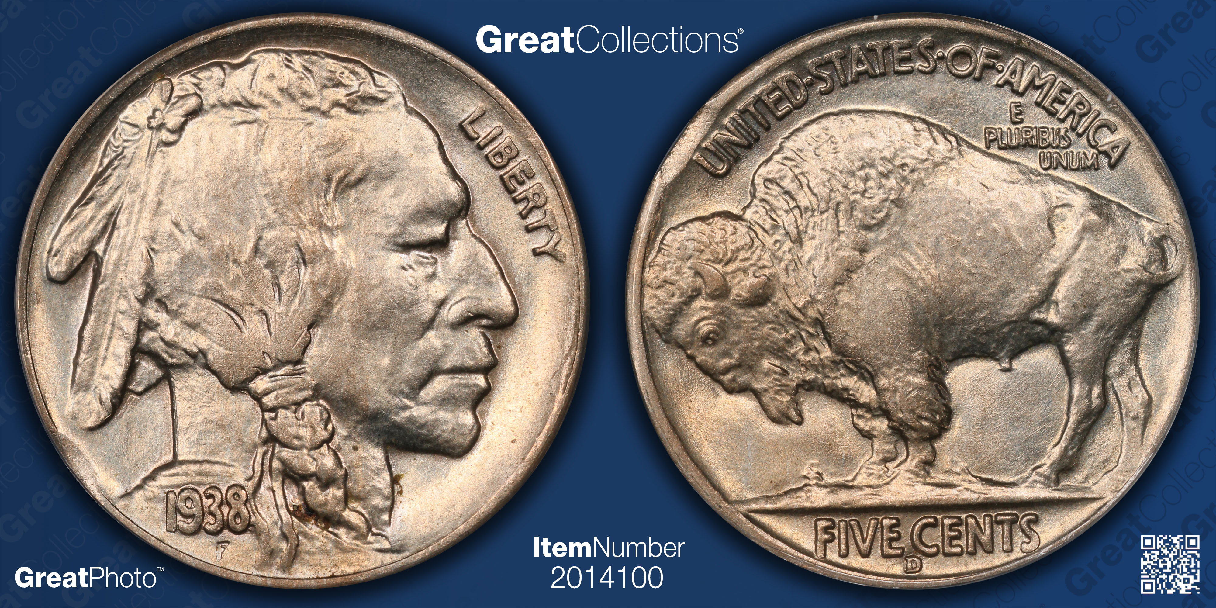 Mint Error 1938-D Buffalo Nickel Disk Clip ANACS MS-64 | ANACS