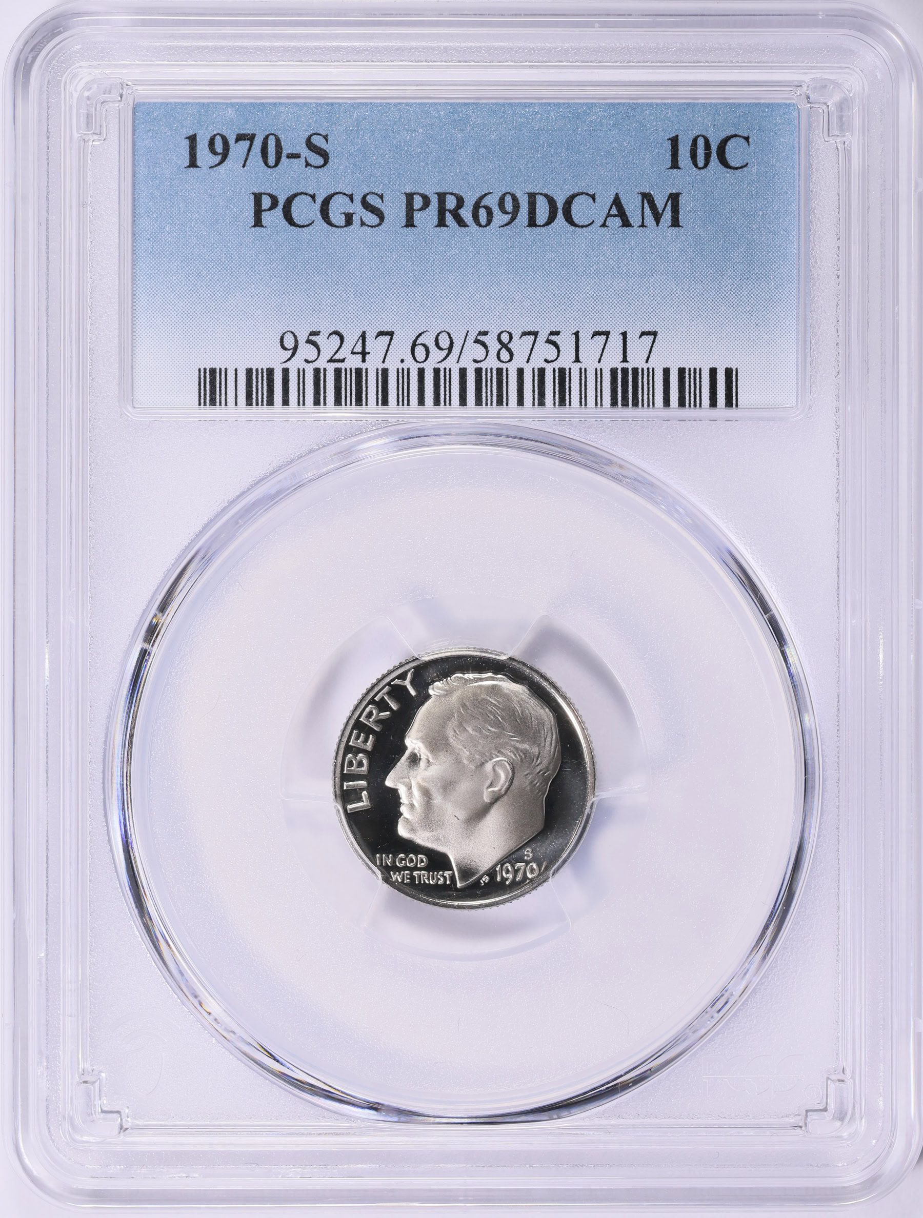 1970-S Roosevelt Dime PCGS Proof-69 DCAM (Item 2014320