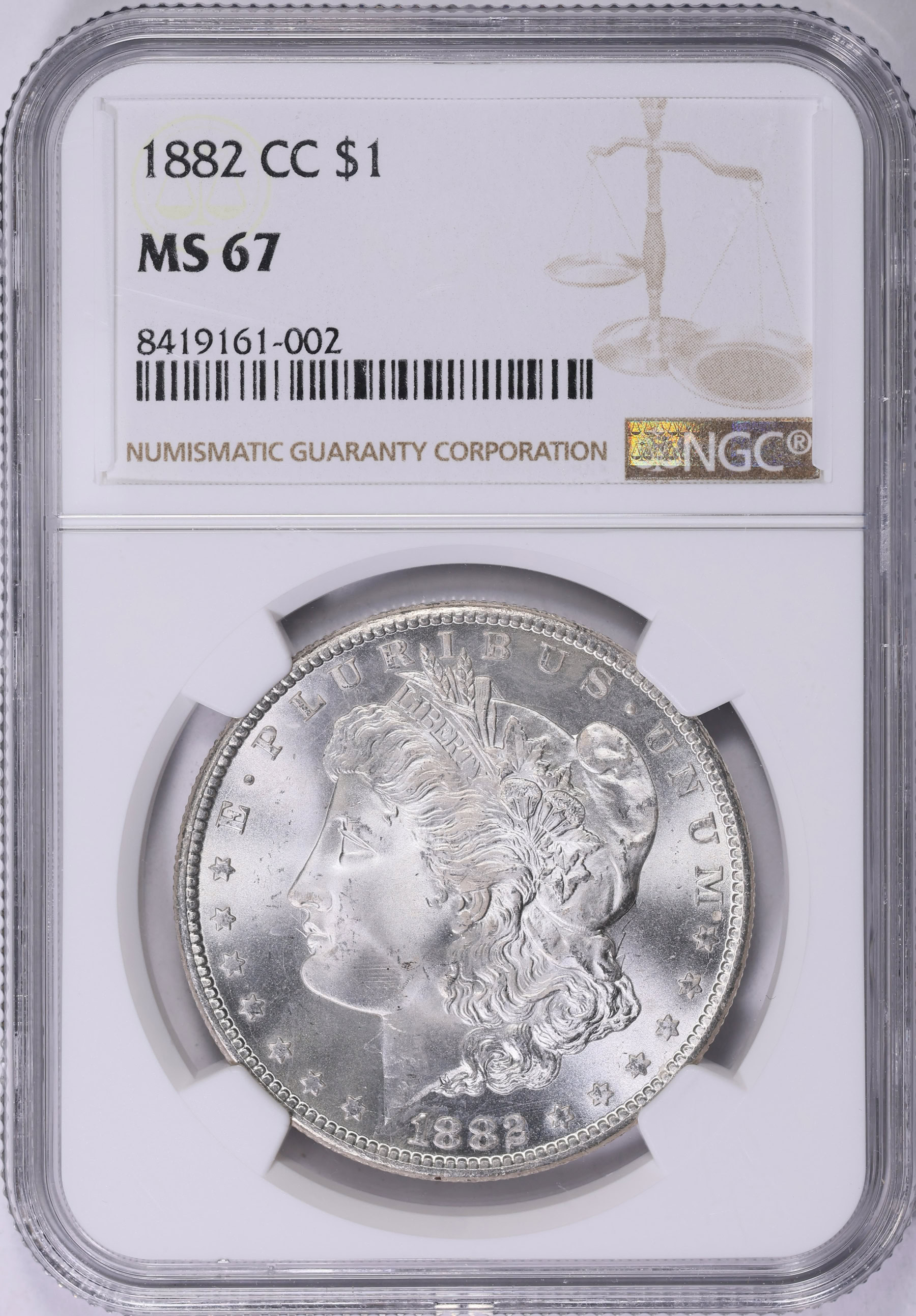 1882-CC Morgan Silver Dollar NGC MS-67 (Item 2014460