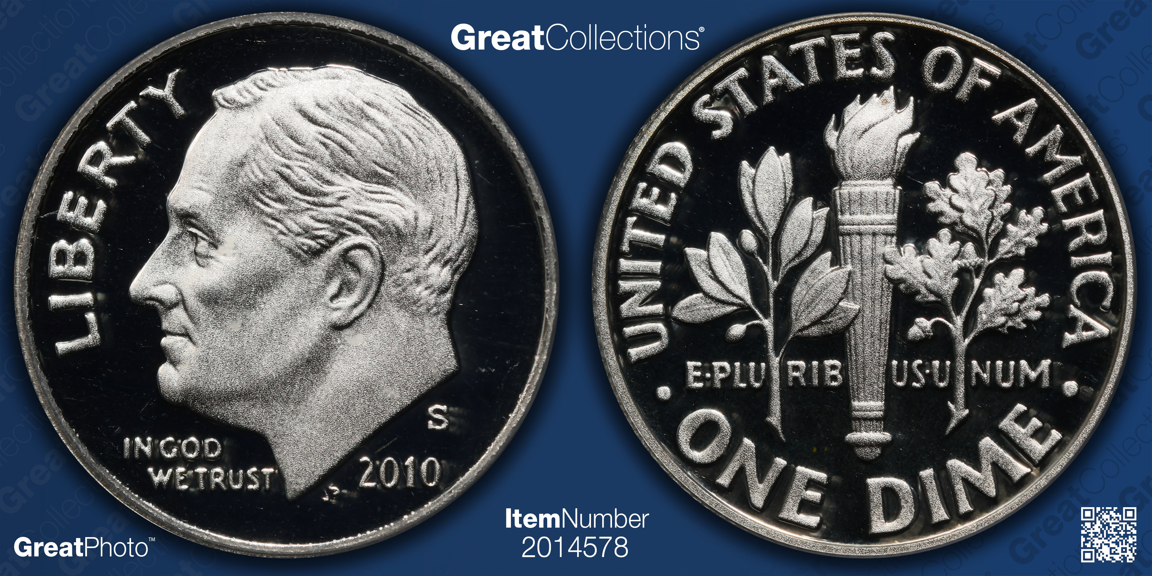 2010-S Roosevelt Dime Silver PCGS Proof-70 DCAM (Flag Label) (Item