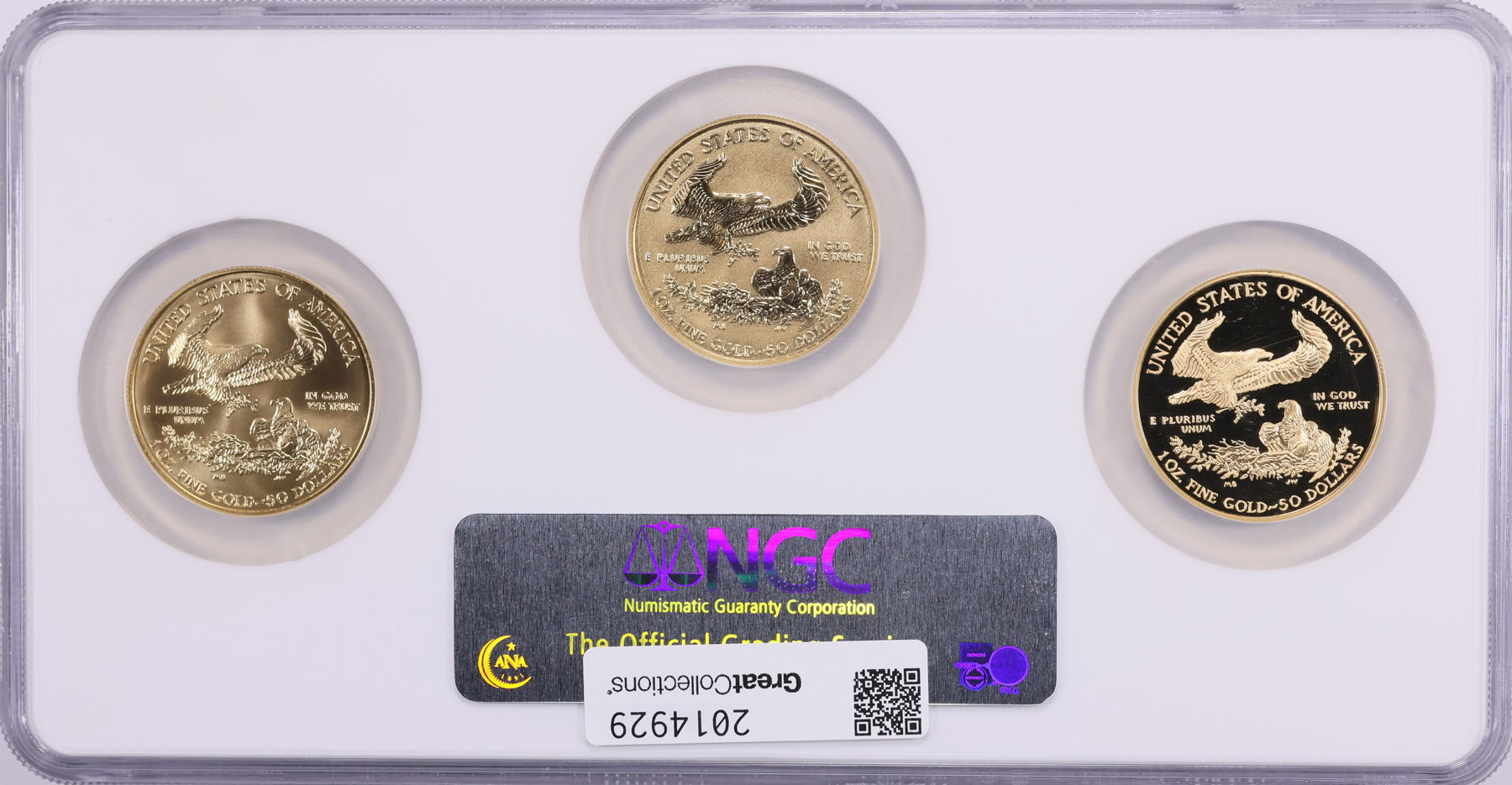 2006-W $50 One-Ounce Gold American Eagle 20th Anniversary Set