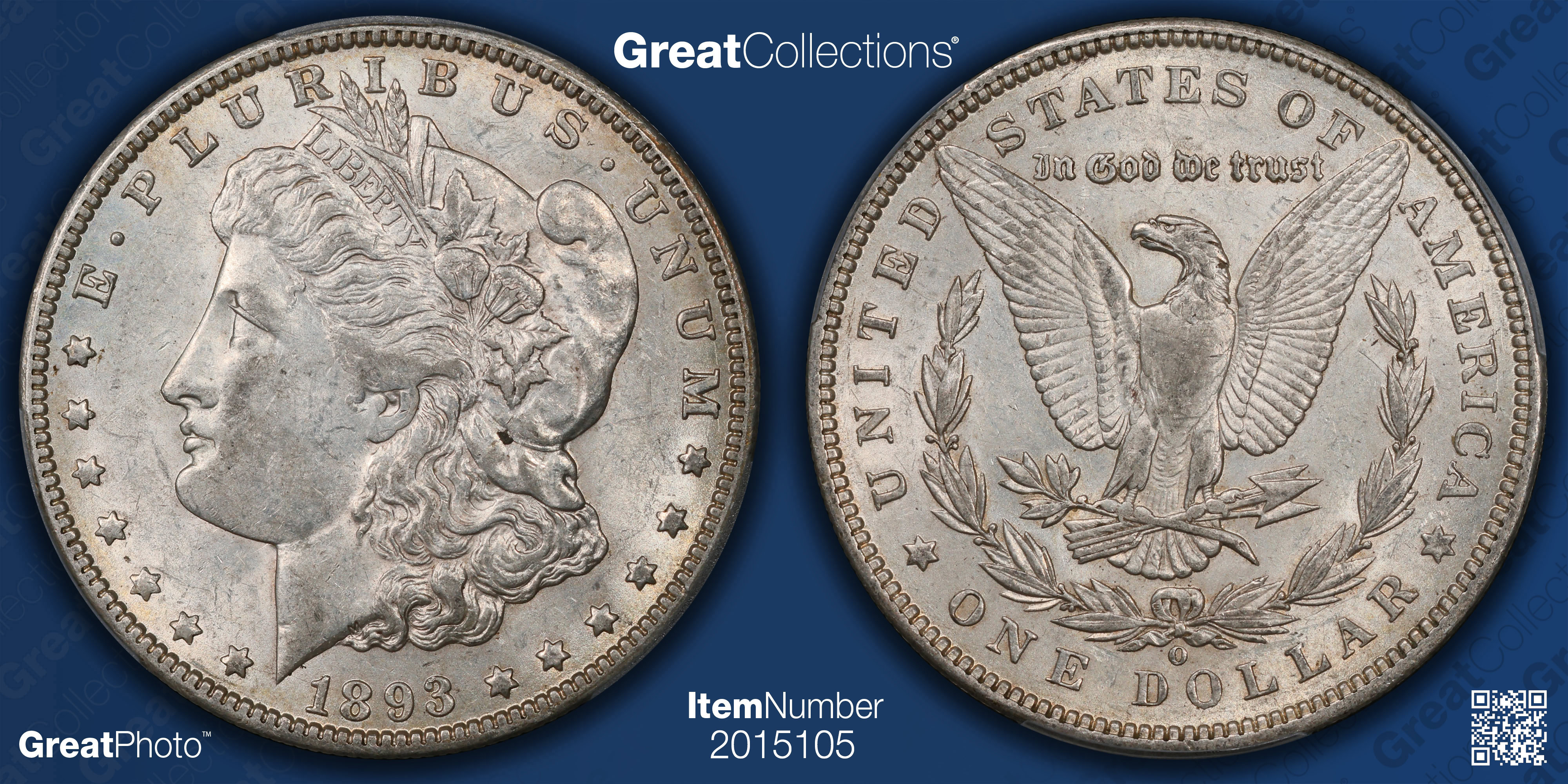 1893-O Morgan Silver Dollar PCGS AU-58 (Item 2015105 ...