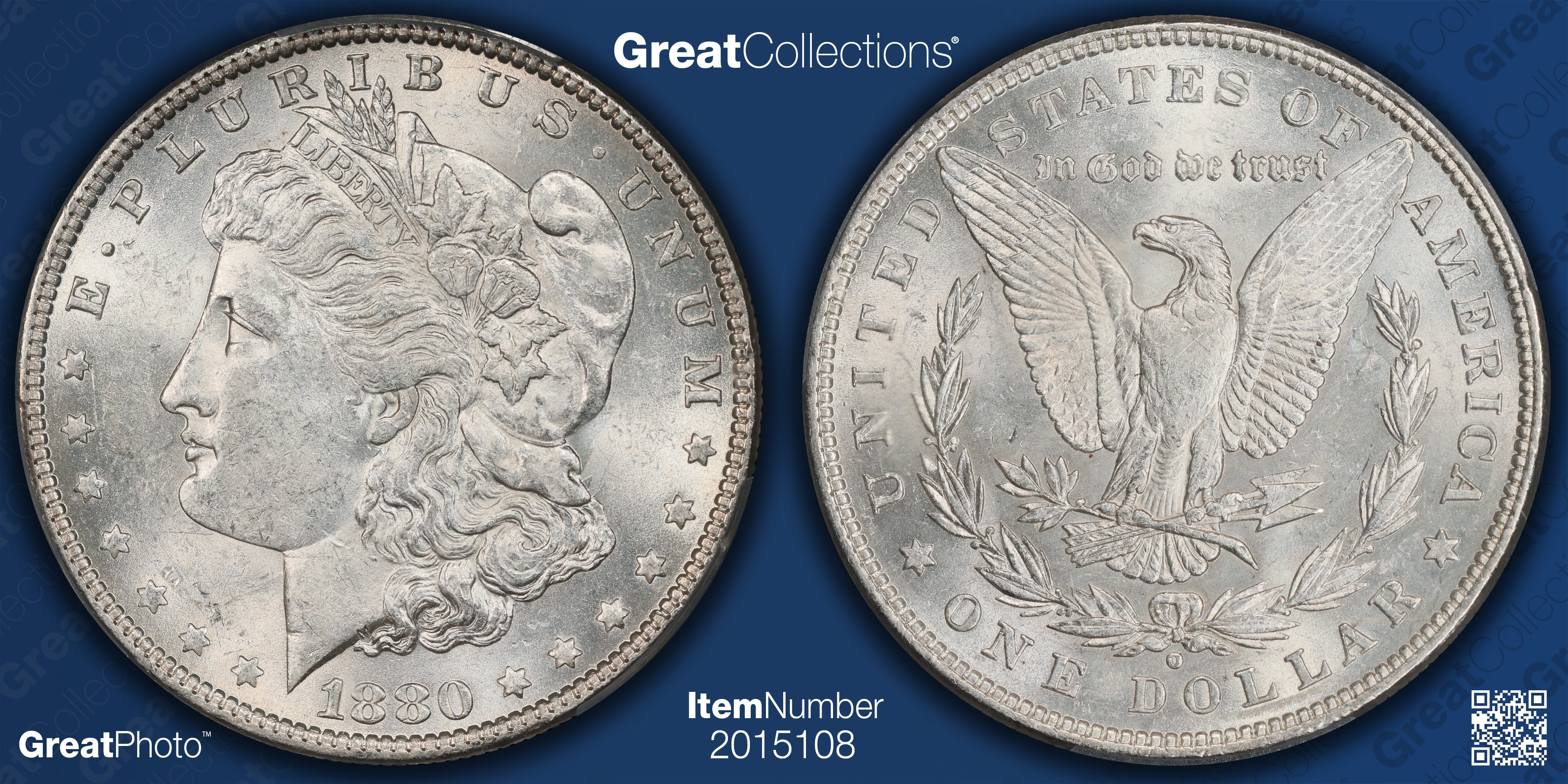 1880-O Morgan Silver Dollar PCGS AU-58 (Item 2015108