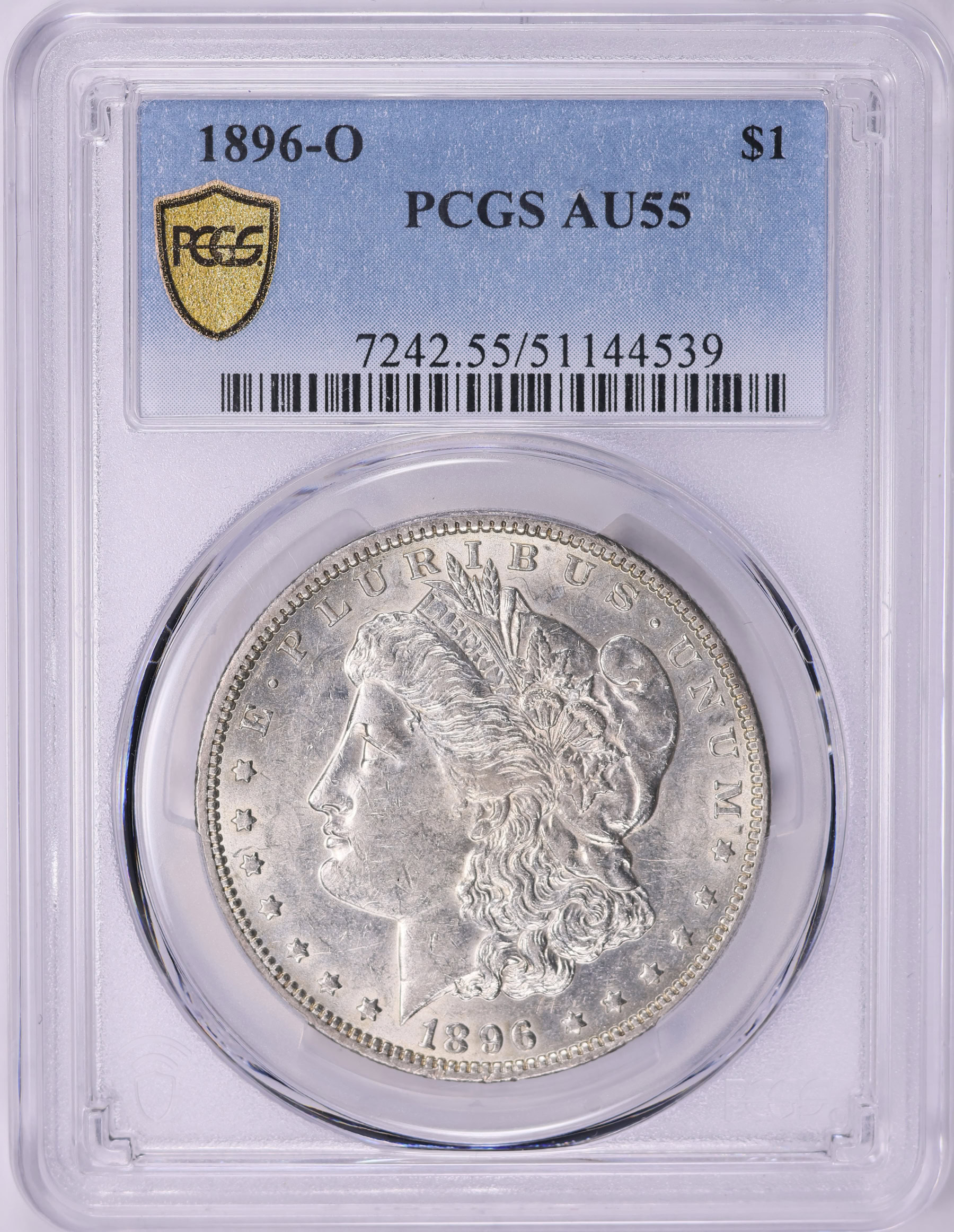 1896-O Morgan Silver Dollar PCGS AU-55 (Item 2015126