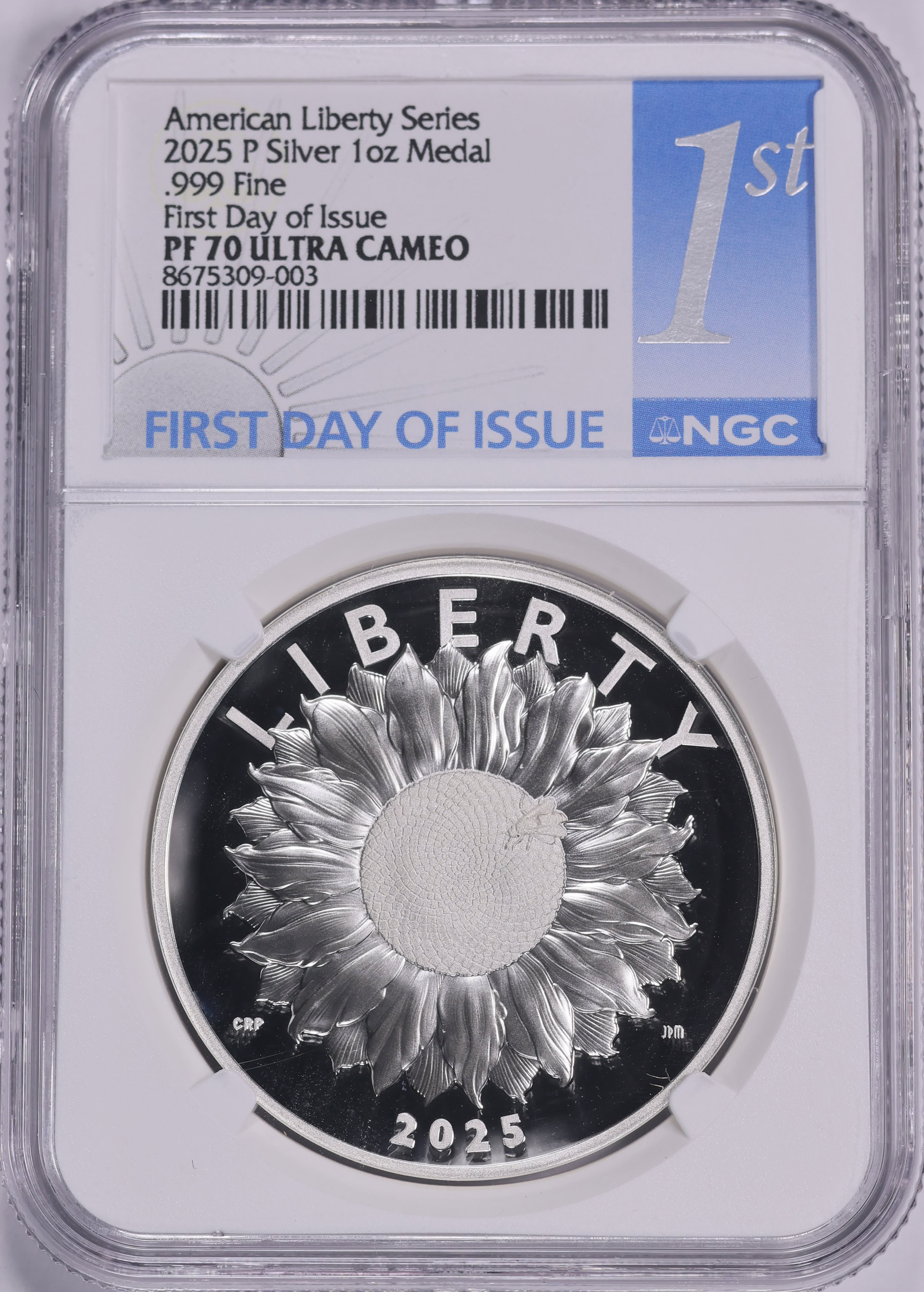 2025-P American Liberty Silver Medal First Day of Issue NGC Proof