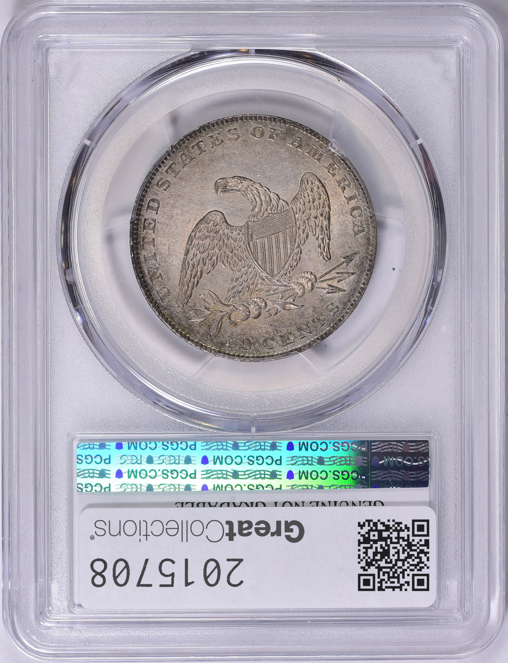 Horizontal Reeded Coin 1837 Capped Bust Half Dollar Reeded Edge PCGS Genuine Unc Details (Item ...