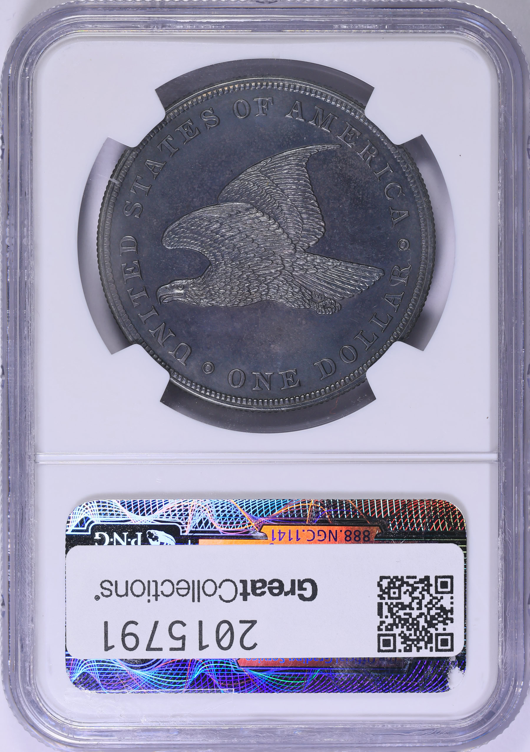1838 Gobrecht Silver Dollar $1 J-84 NGC Proof-64 (Toned) (Item