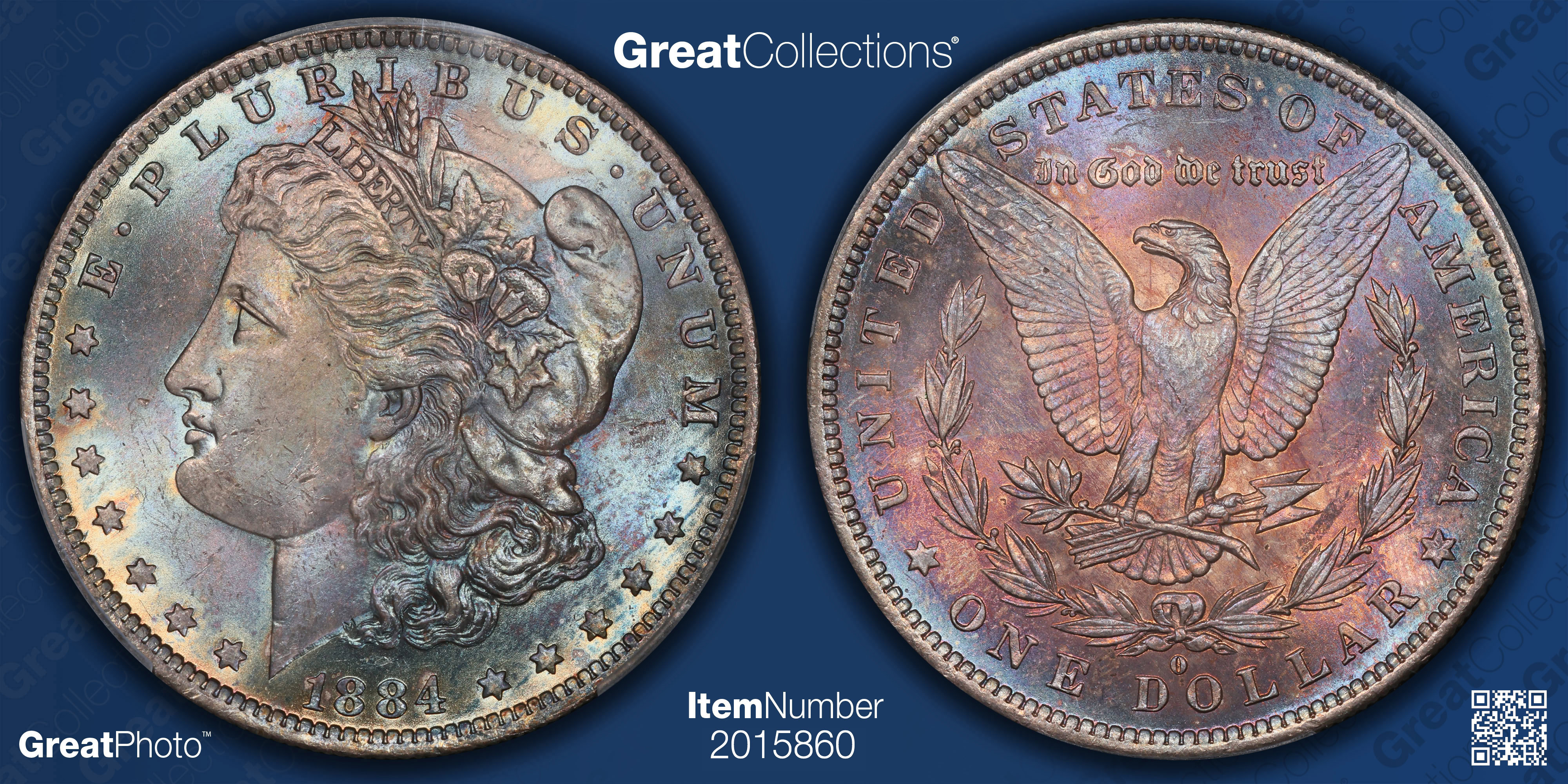 1884-O Morgan Silver Dollar PCGS MS-64 (Toned) (Item 2015860