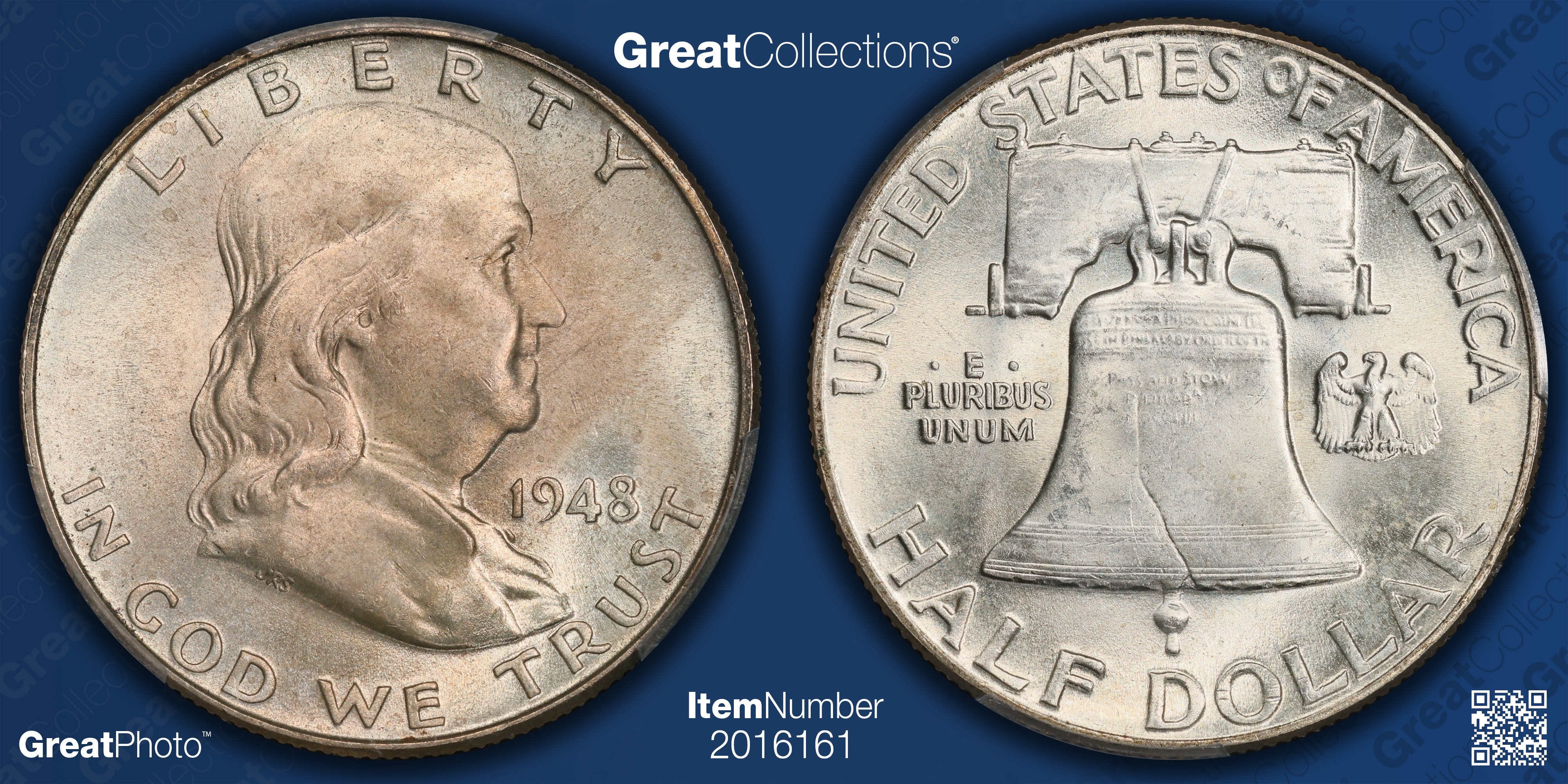 1948 Franklin Half Dollar PCGS MS-65 FBL (Item 2016161