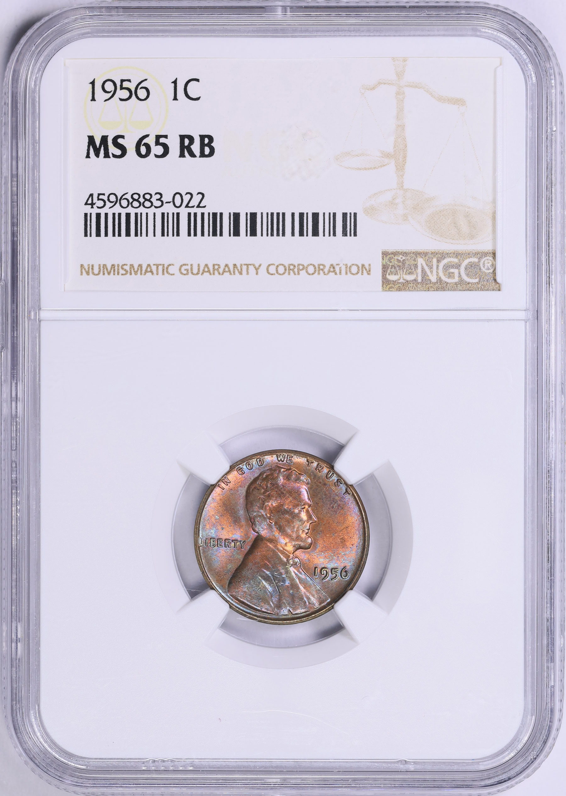 希少　発行数10000　PCGS-MS64 リヒテンシュタイン 1946B 1956 Lincoln Cent NGC MS-65 RB (Toned) (Item 2016219