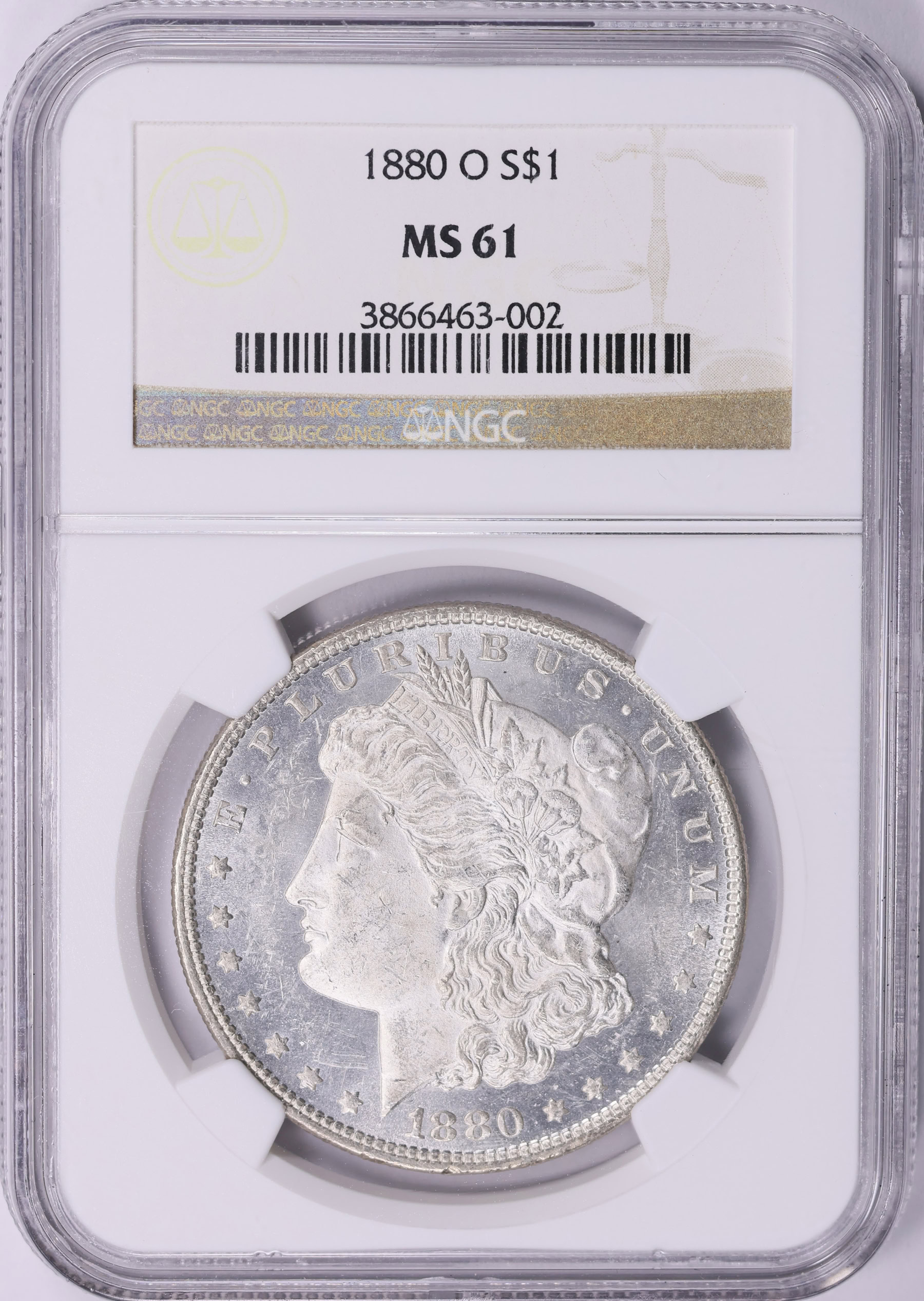1880-O Morgan Silver Dollar NGC MS-61 (Item 2016308