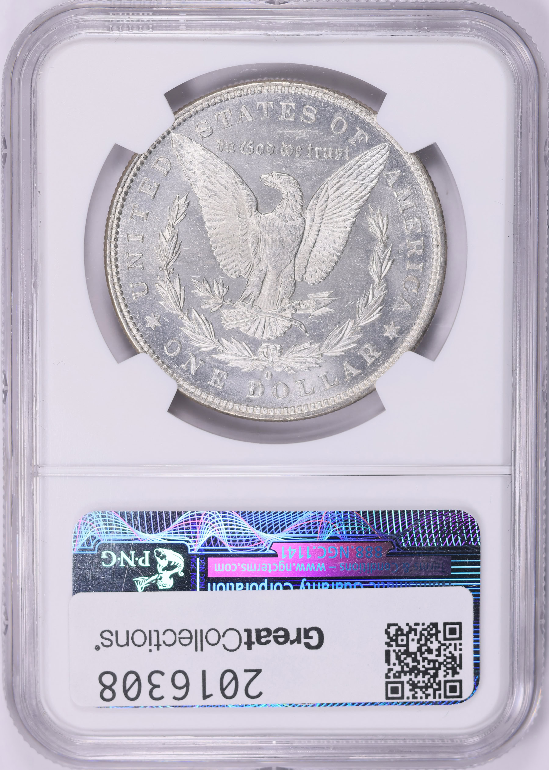 ★世界TOP最高鑑定PCGSMS61　　　　　　世界に『2枚のみ』です。 1880-O Morgan Silver Dollar NGC MS-61 (Item 2016308