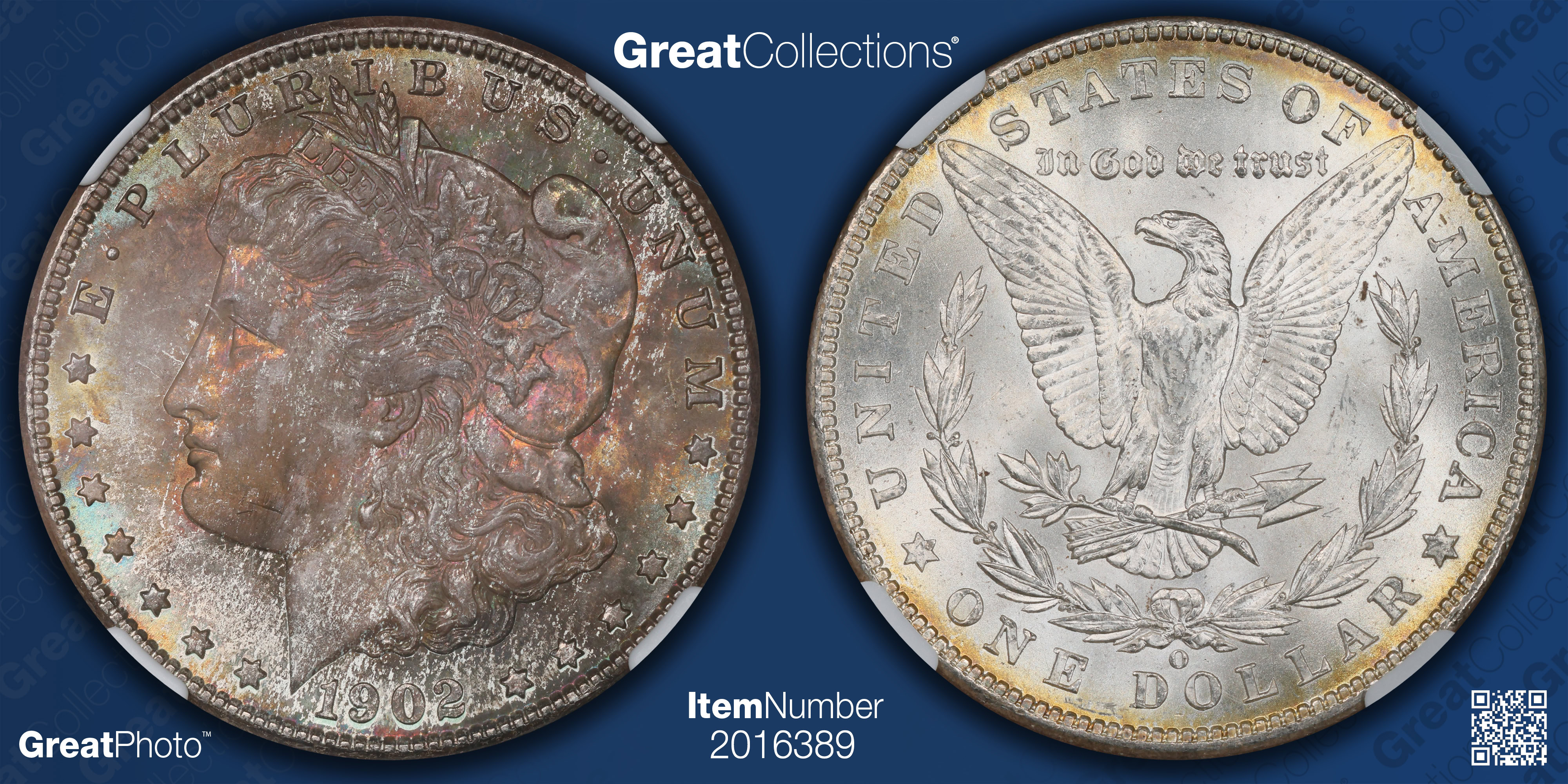 1902-O Morgan Silver Dollar NGC MS-65 (Toned) (Item 2016389