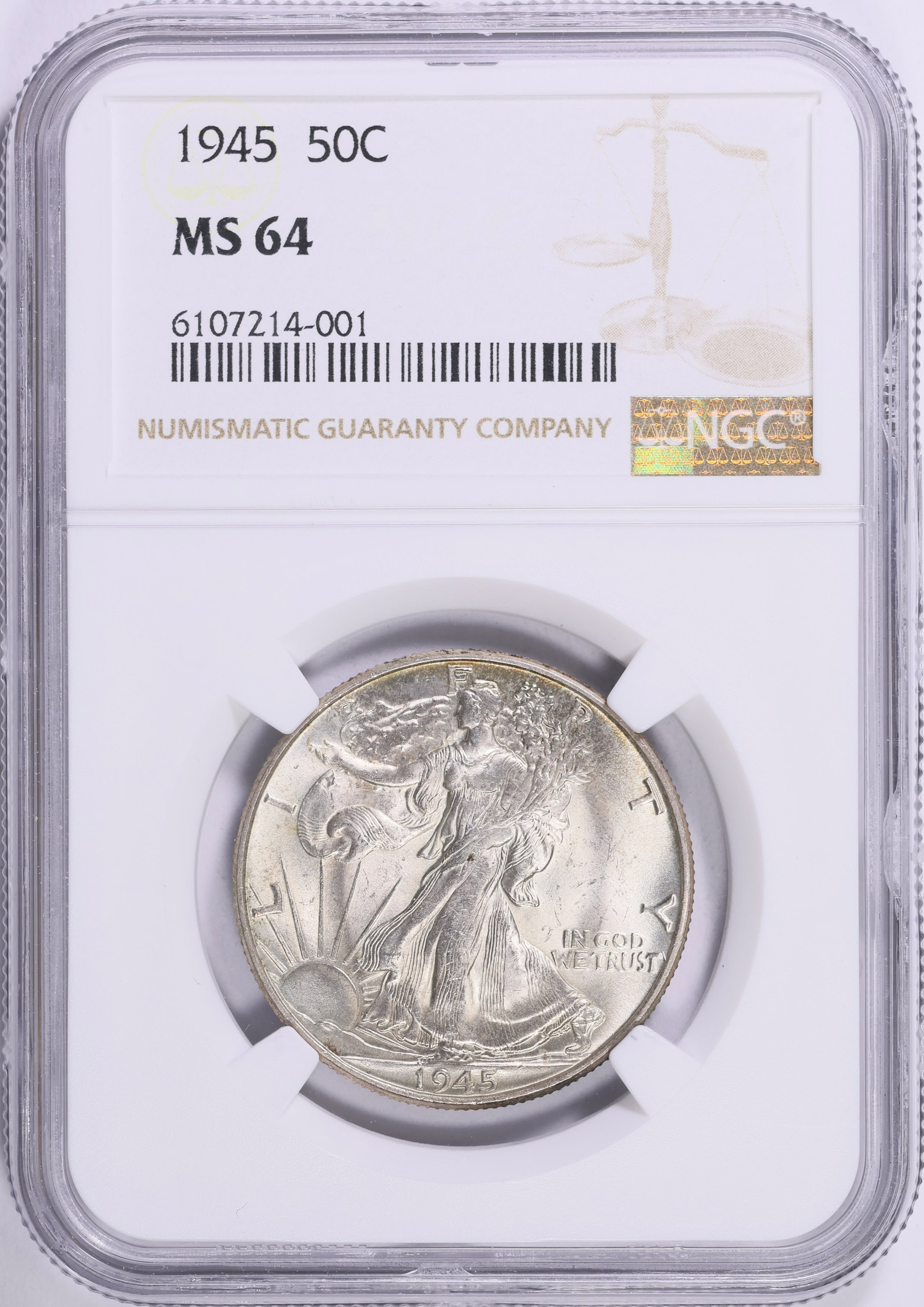 1945 Walking Liberty Half Dollar NGC MS-64 (Item 2016391