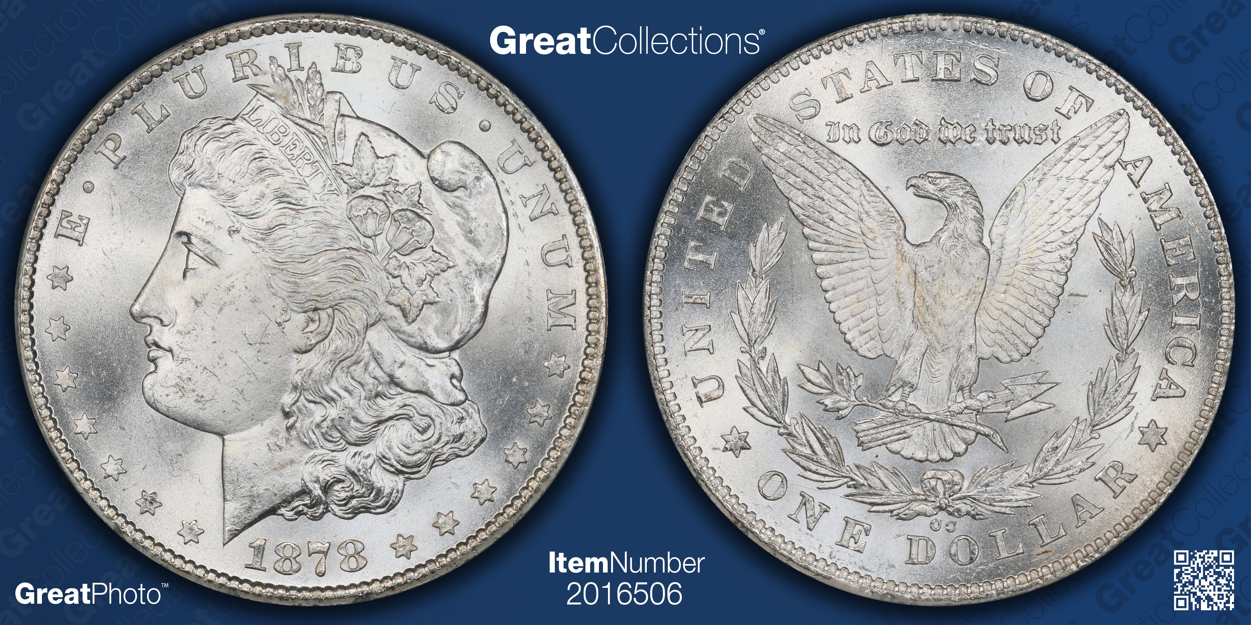 1878-CC Morgan Silver Dollar PCGS MS-64 OGH (Item 2016506