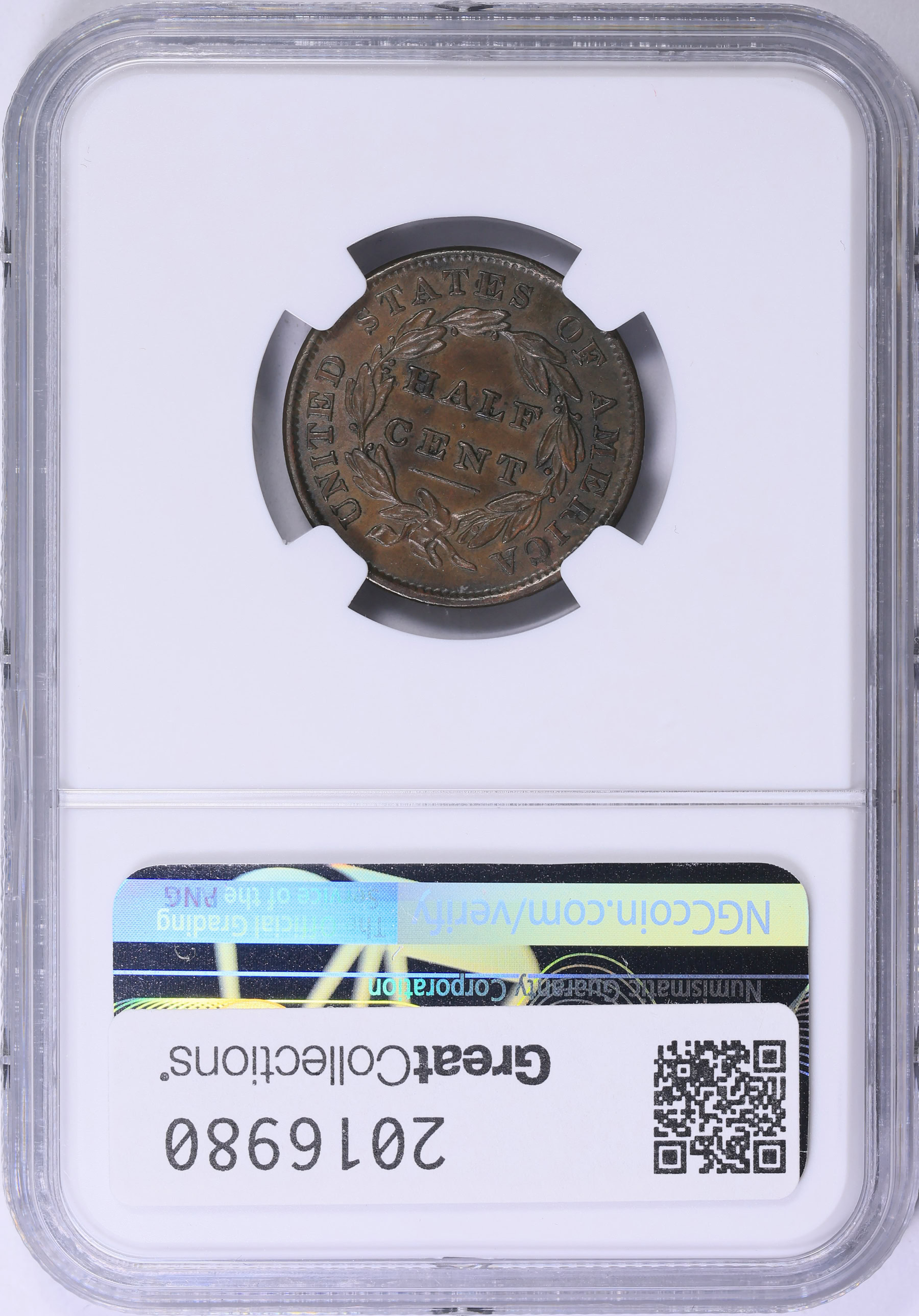 1833 Classic Half Cent Cohen 1 NGC AU-55 BN (Item 2016980