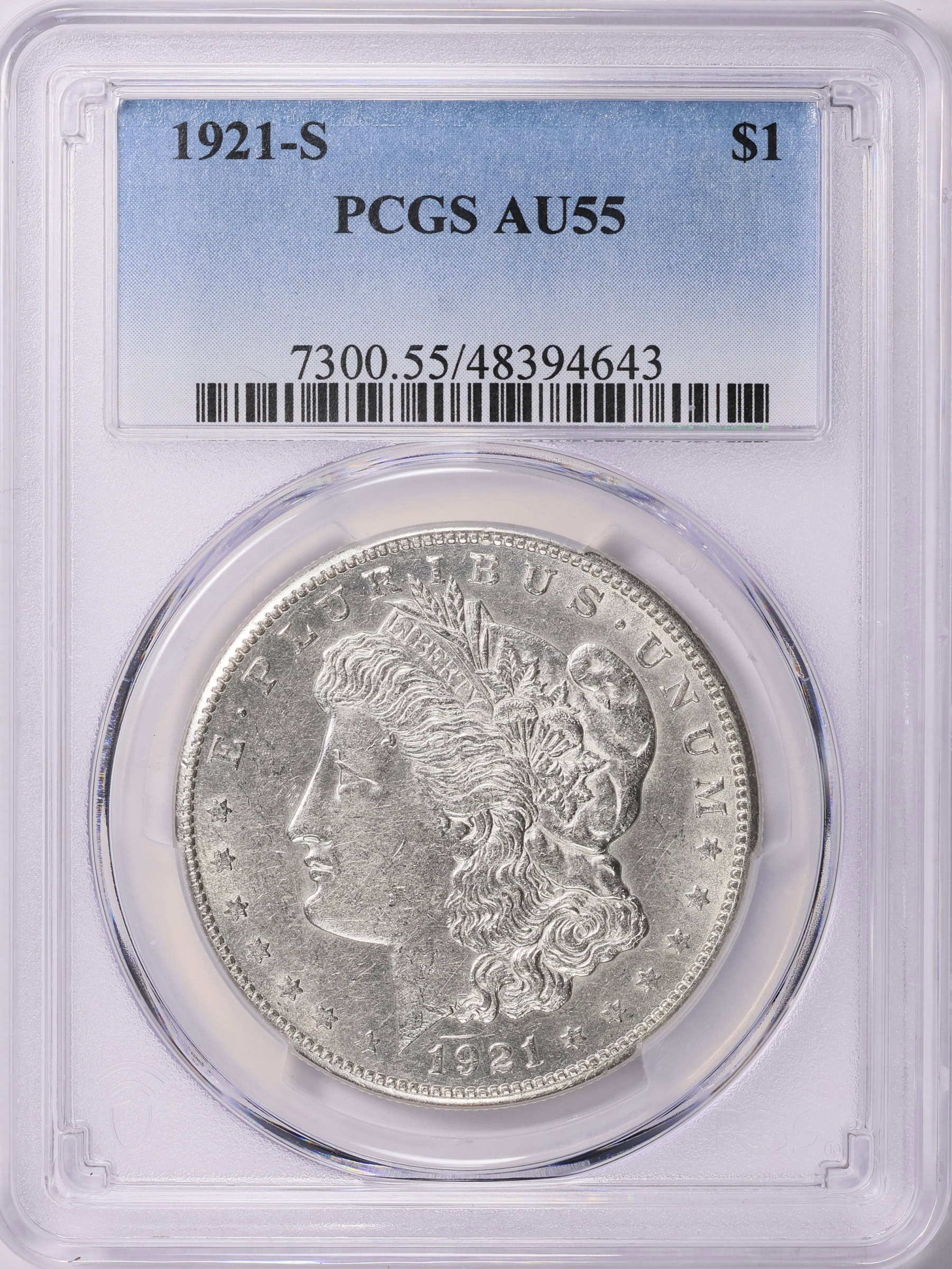 1921-S Morgan Silver Dollar PCGS AU-55 (Item 2017227