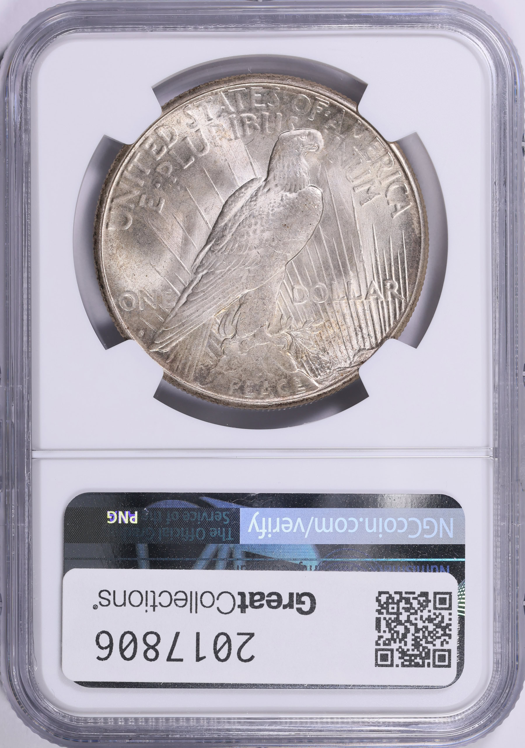 1923-S Peace Silver Dollar NGC MS-64+ (Toned) (Item 2017806