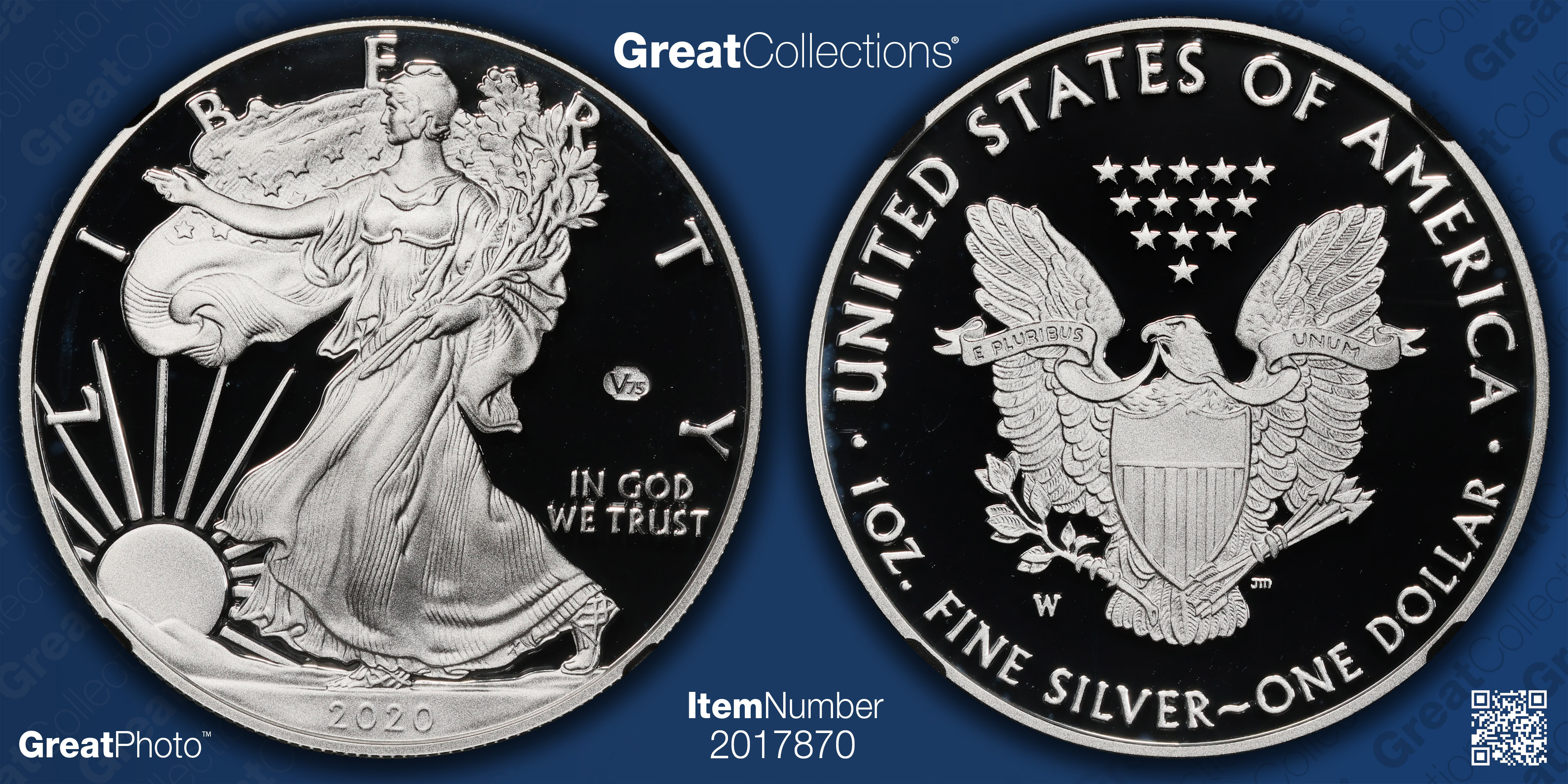 希少！イーグル銀貨2020-Wプルーフ Silver Eagle V75 2020 Silver Eagle Proof-V75-OGP