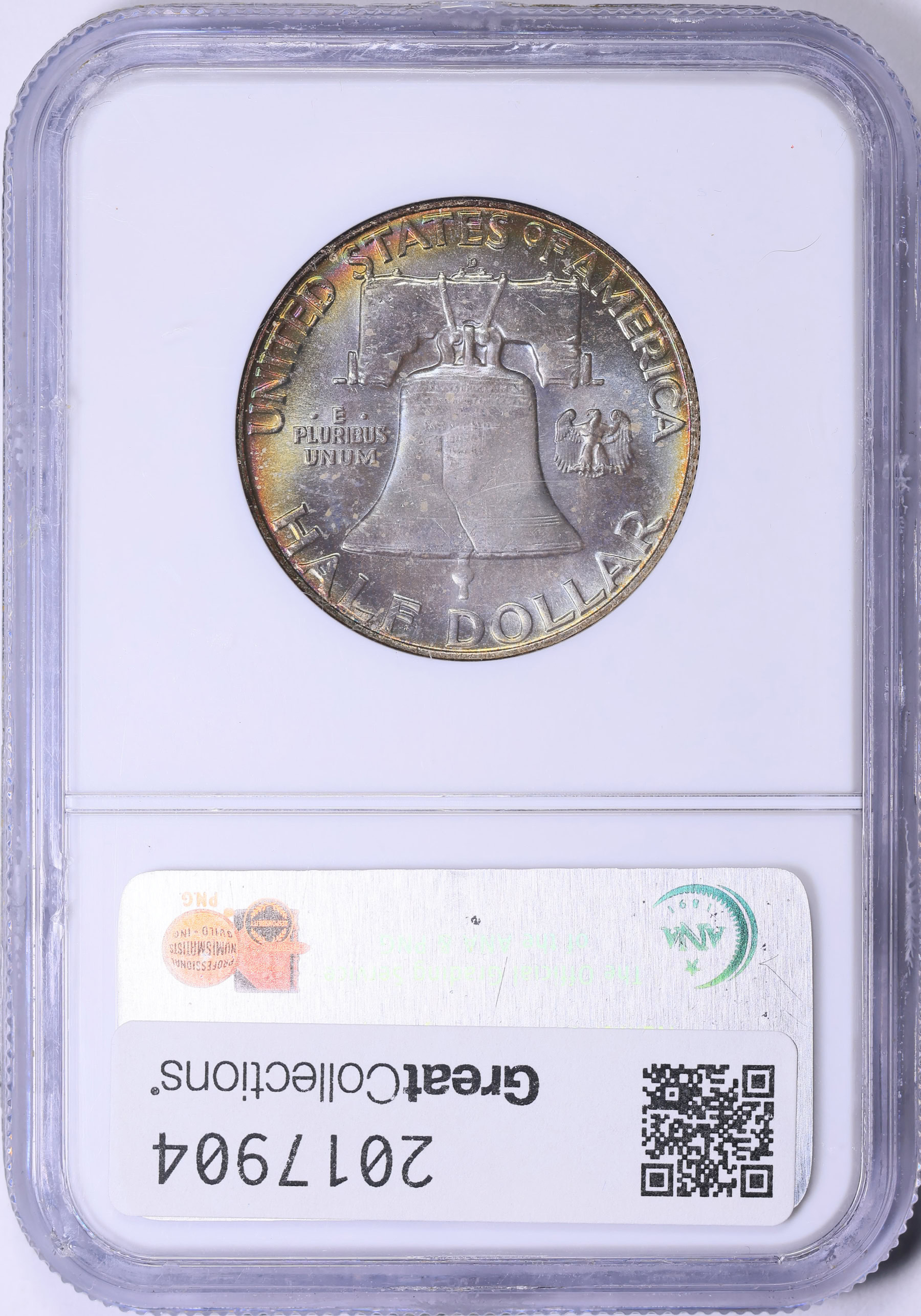 1958-D Franklin Half Dollar NGC MS-66 (Toned) (Item 2017904