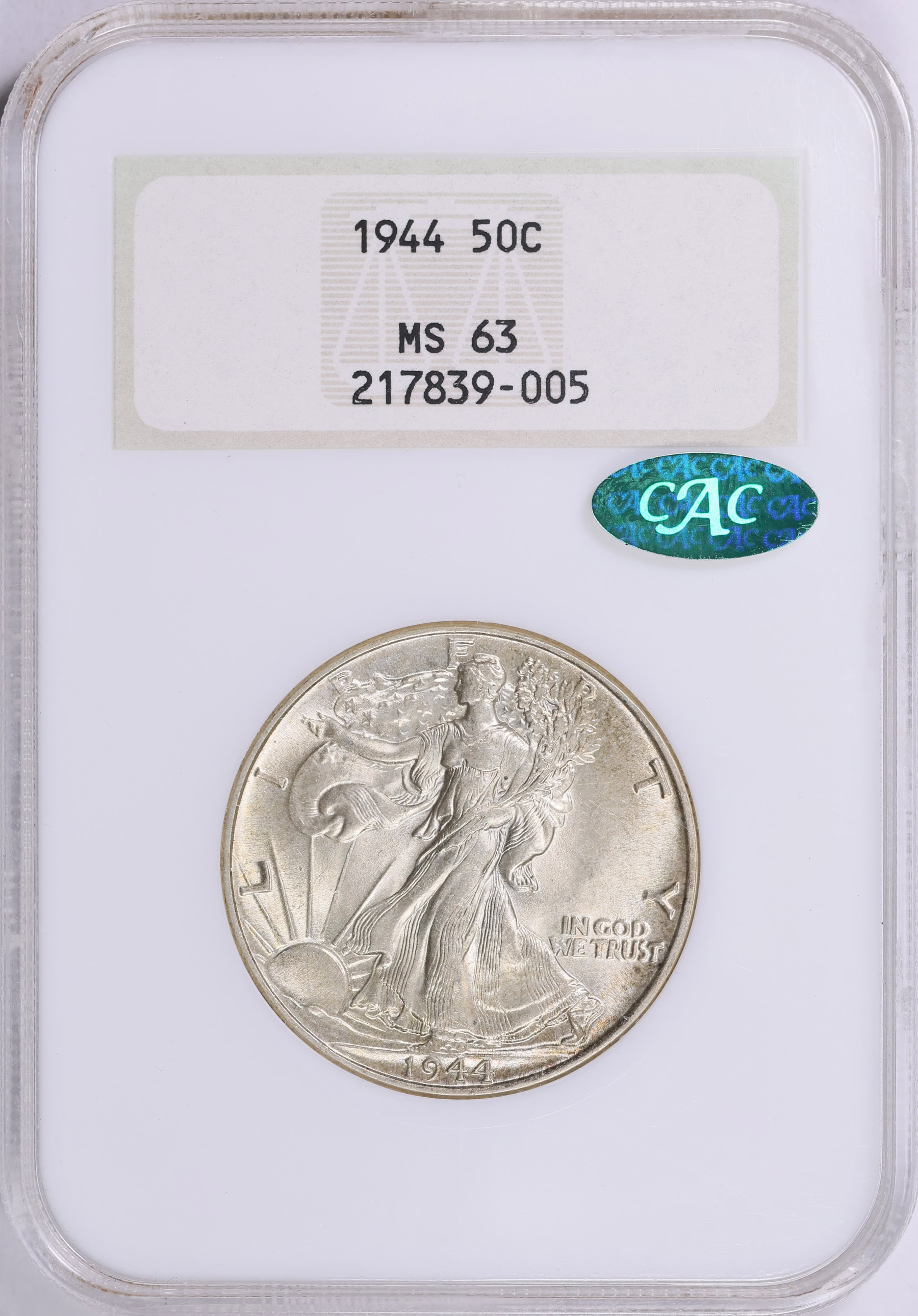 『NGC MS63』エクアドル5スクレ銀貨(1944年) NGC MS63』エクアドル5スクレ銀貨(1944年)