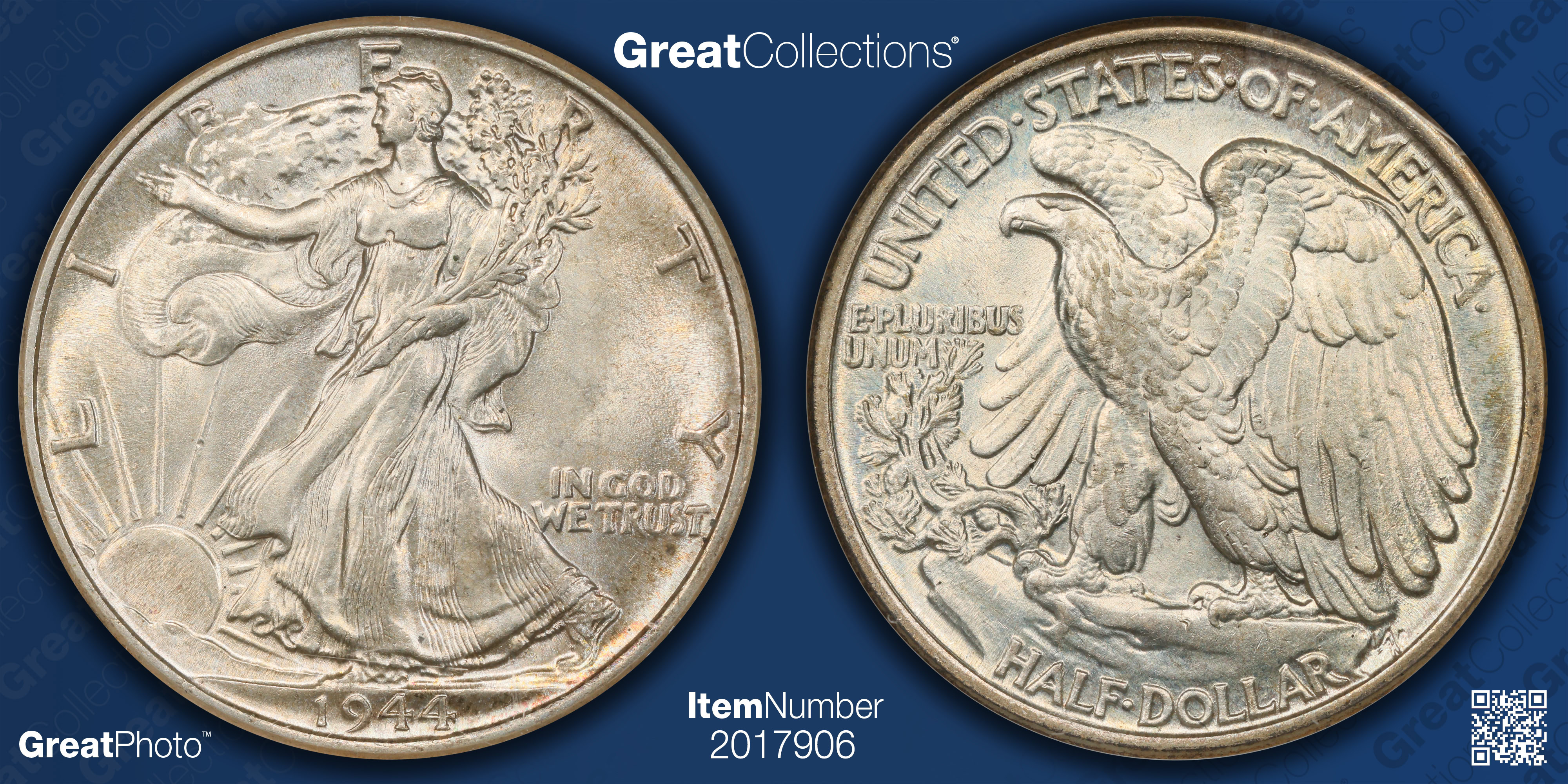 1944年 メキシコペソ（レイ帽） MS 64 NGC認証 1944年 メキシコペソ（レイ帽） MS 64 NGC認証