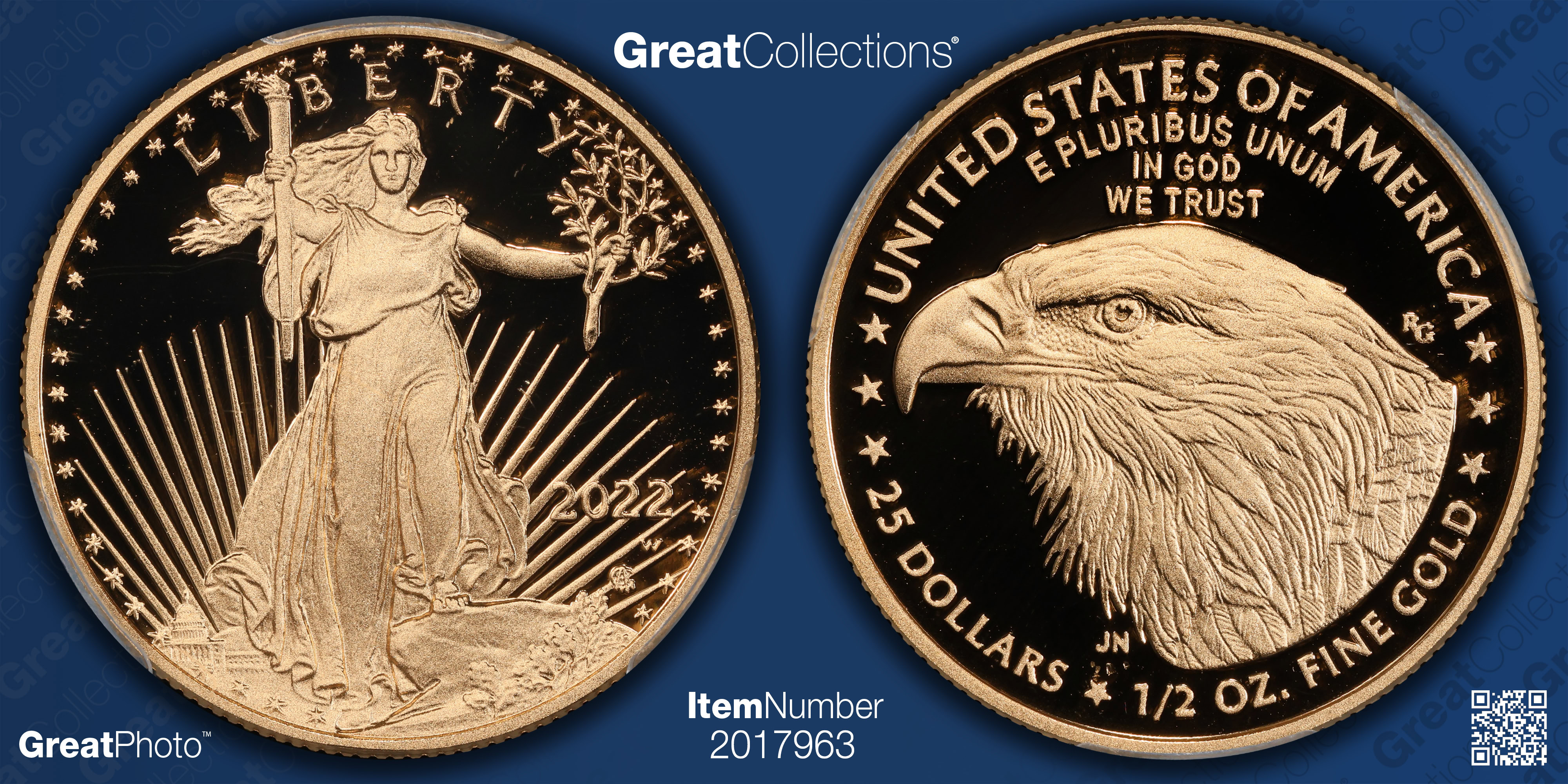 2022-W $25 Half-Ounce Gold American Eagle Advanced Release PCGS