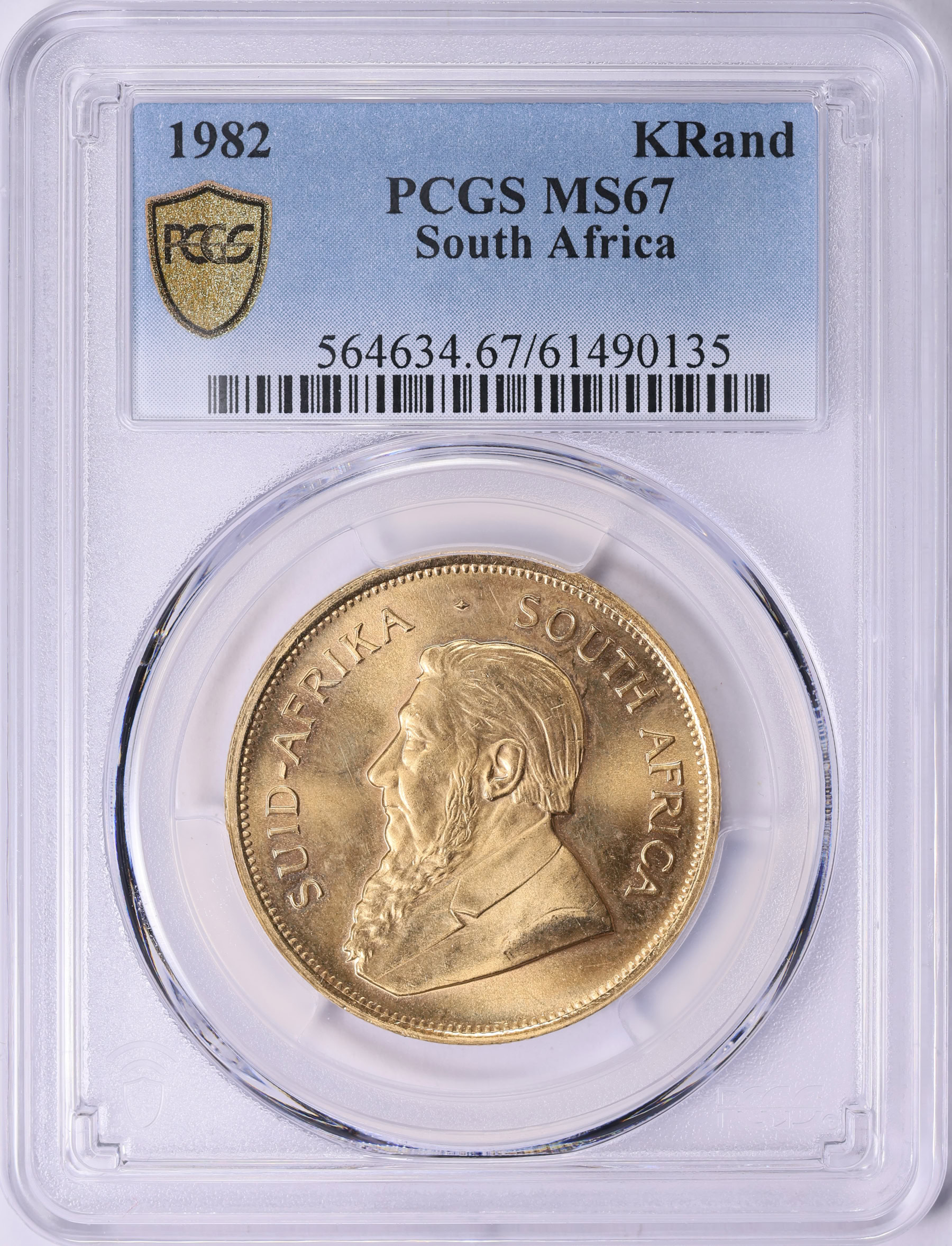 South Africa 1982 Gold Krugerrand KM-73 PCGS MS-67 (AGW = 1.0003