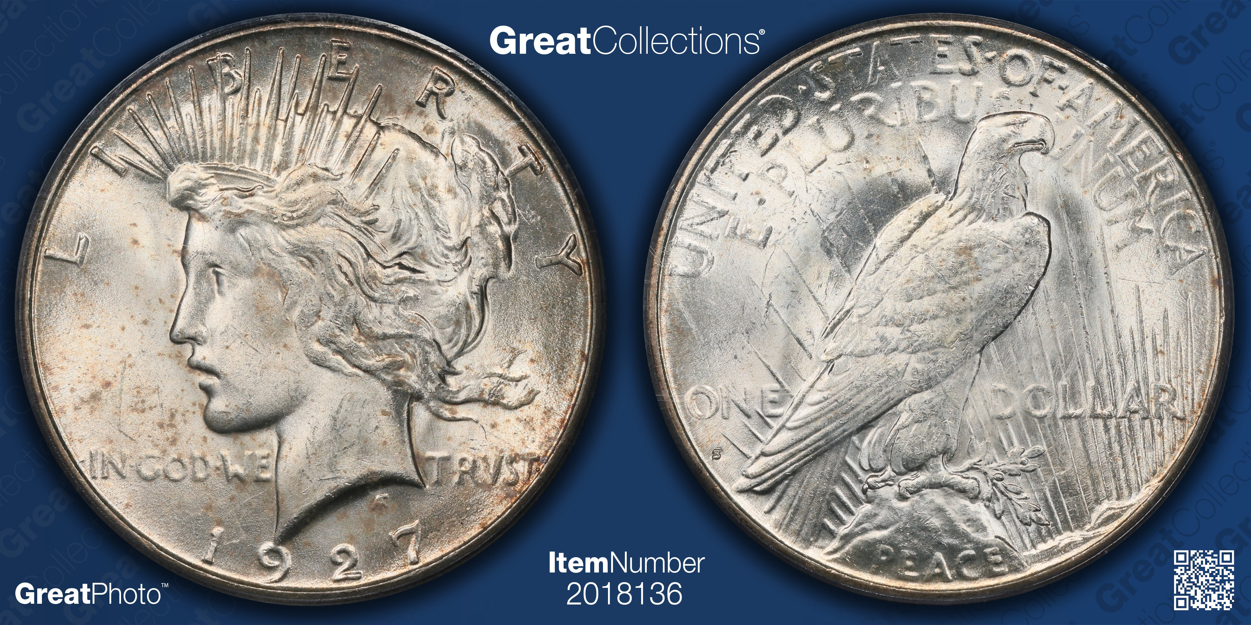 1927-S Peace Silver Dollar PCGS MS-64 (Item 2018136