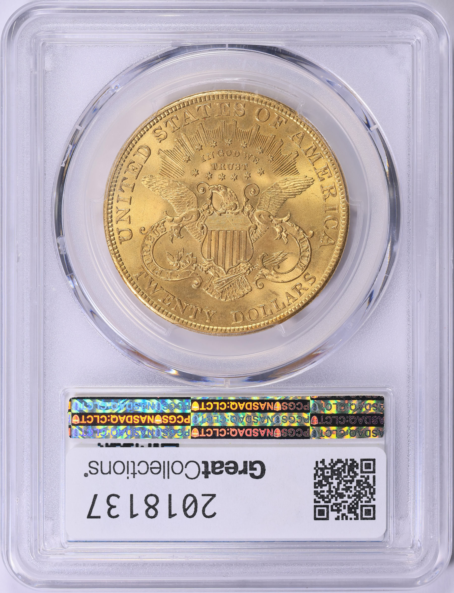 1904年 明治37年50銭 PCGS MS62ゴールドトーン 1904 Liberty Gold Double Eagle PCGS MS-62+ (Item 2018137