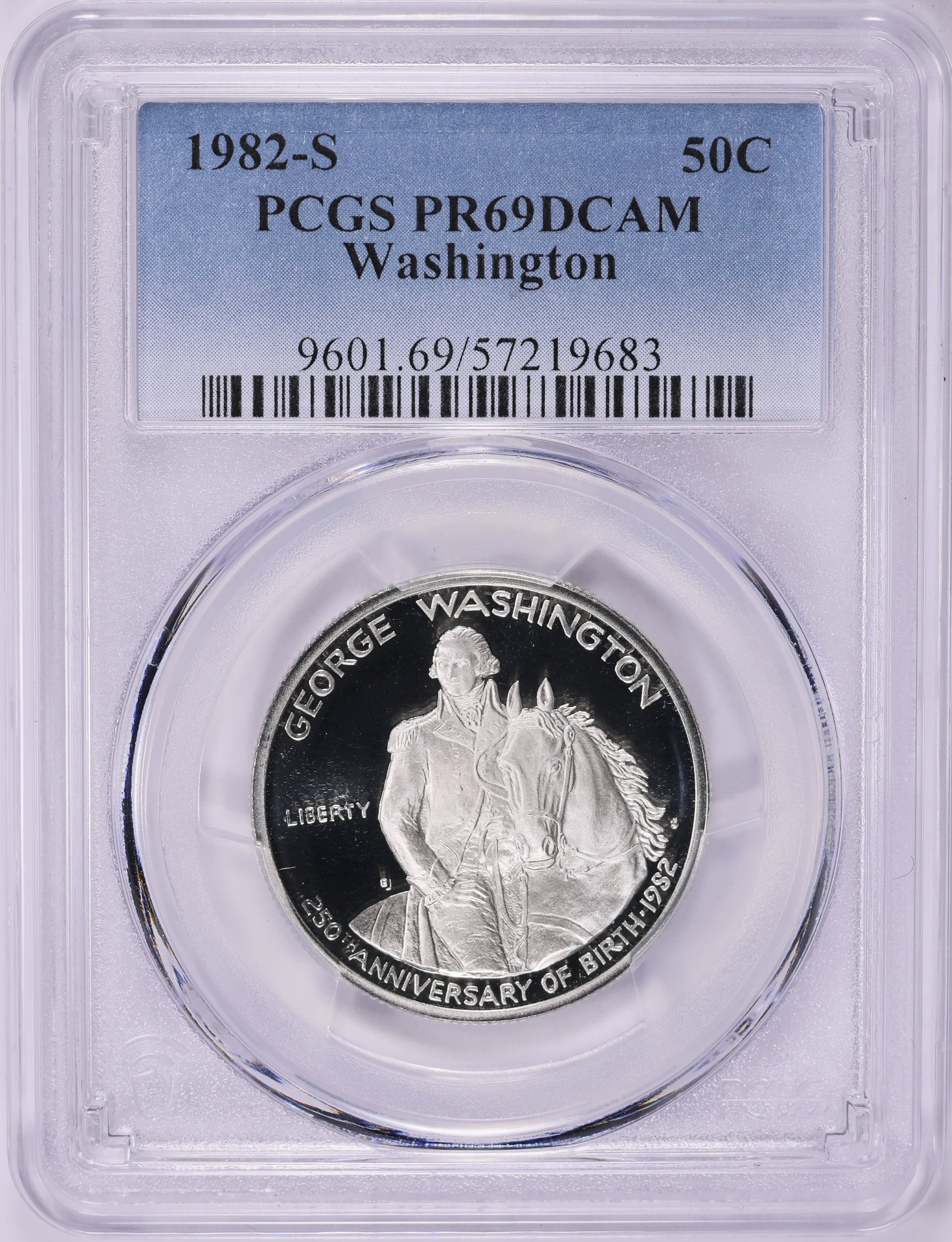 1982-S George Washington 250th Anniversary of Birth Silver Half