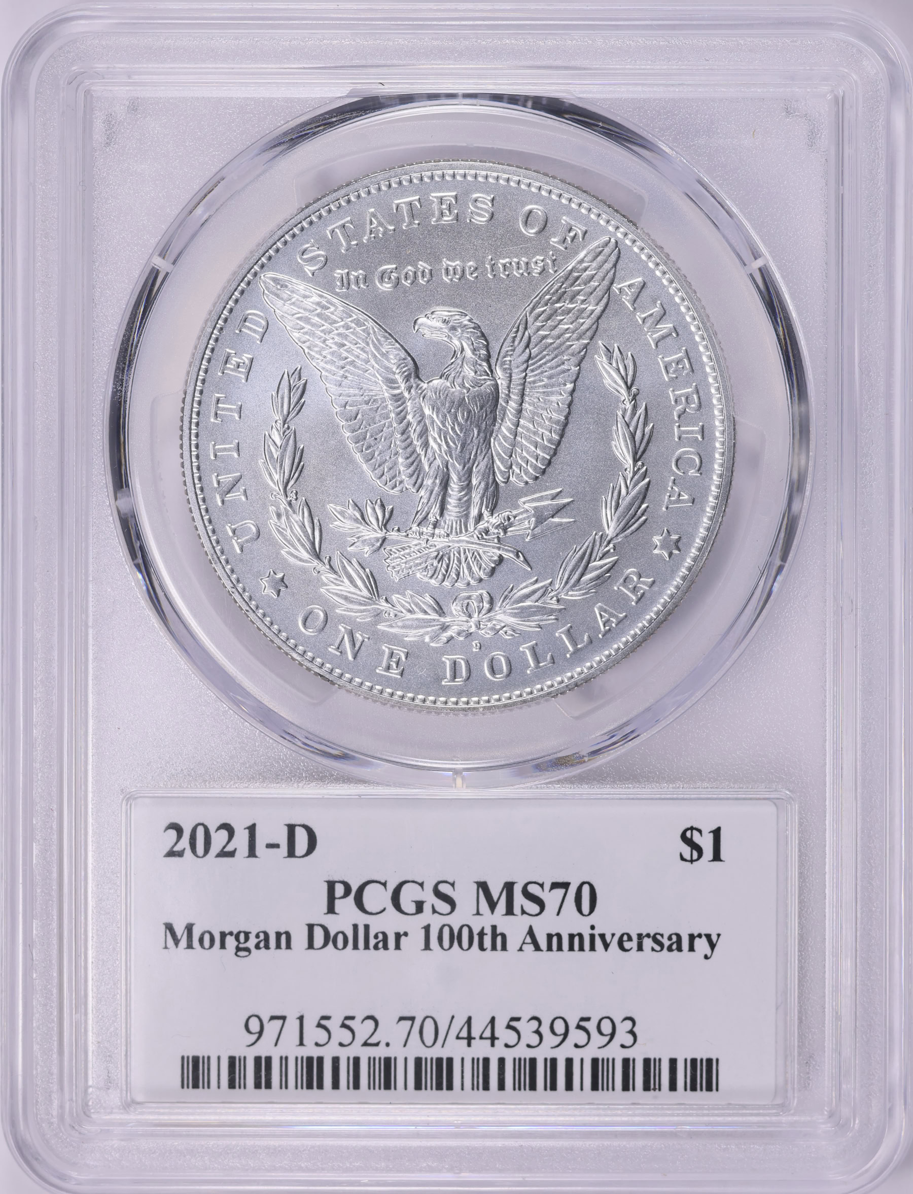 2021-D Morgan Silver Dollar 100th Anniversary PCGS MS-70 (Ultra