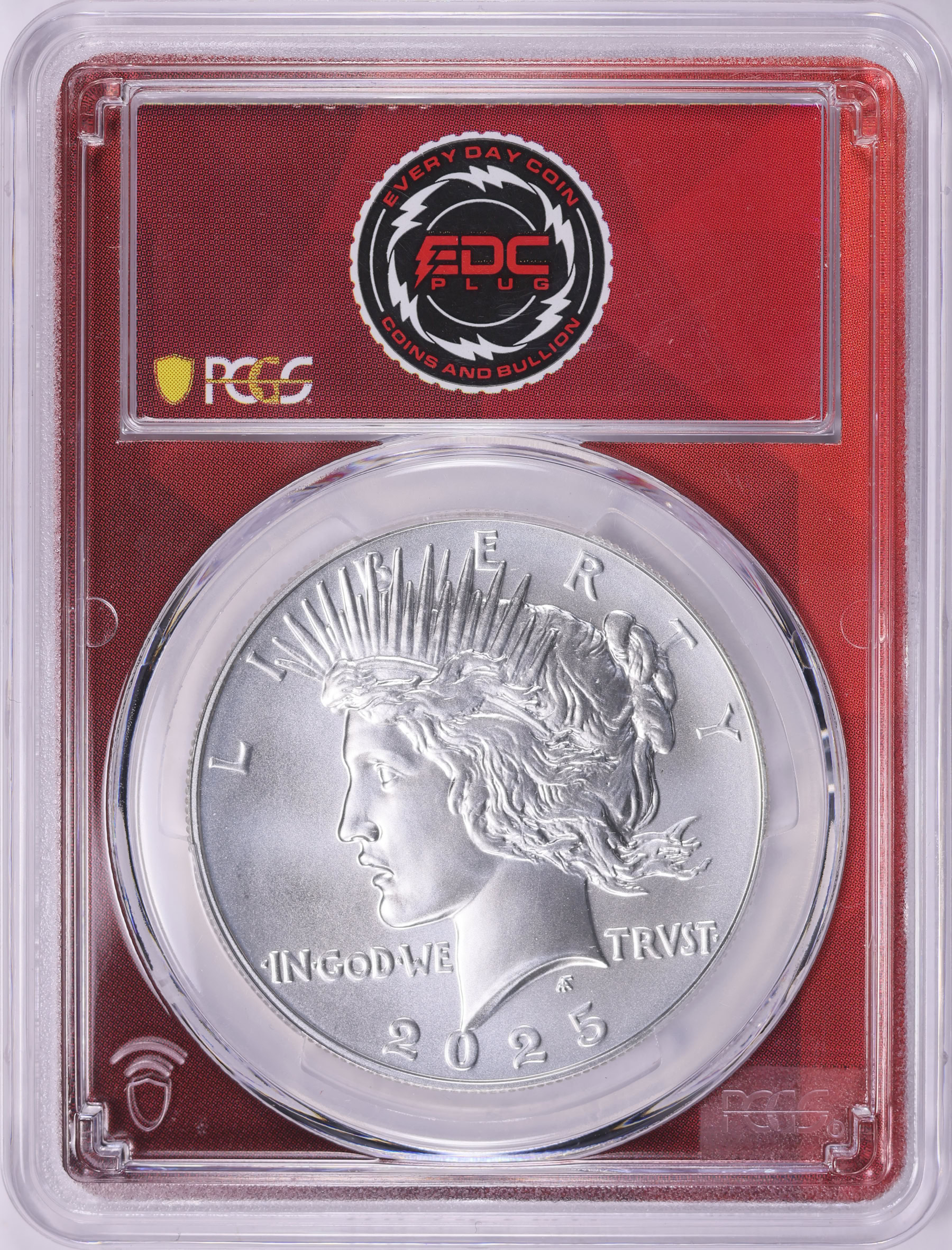 2025 Peace Silver Dollar Advanced Release PCGS MS-70 (EDC Red Core