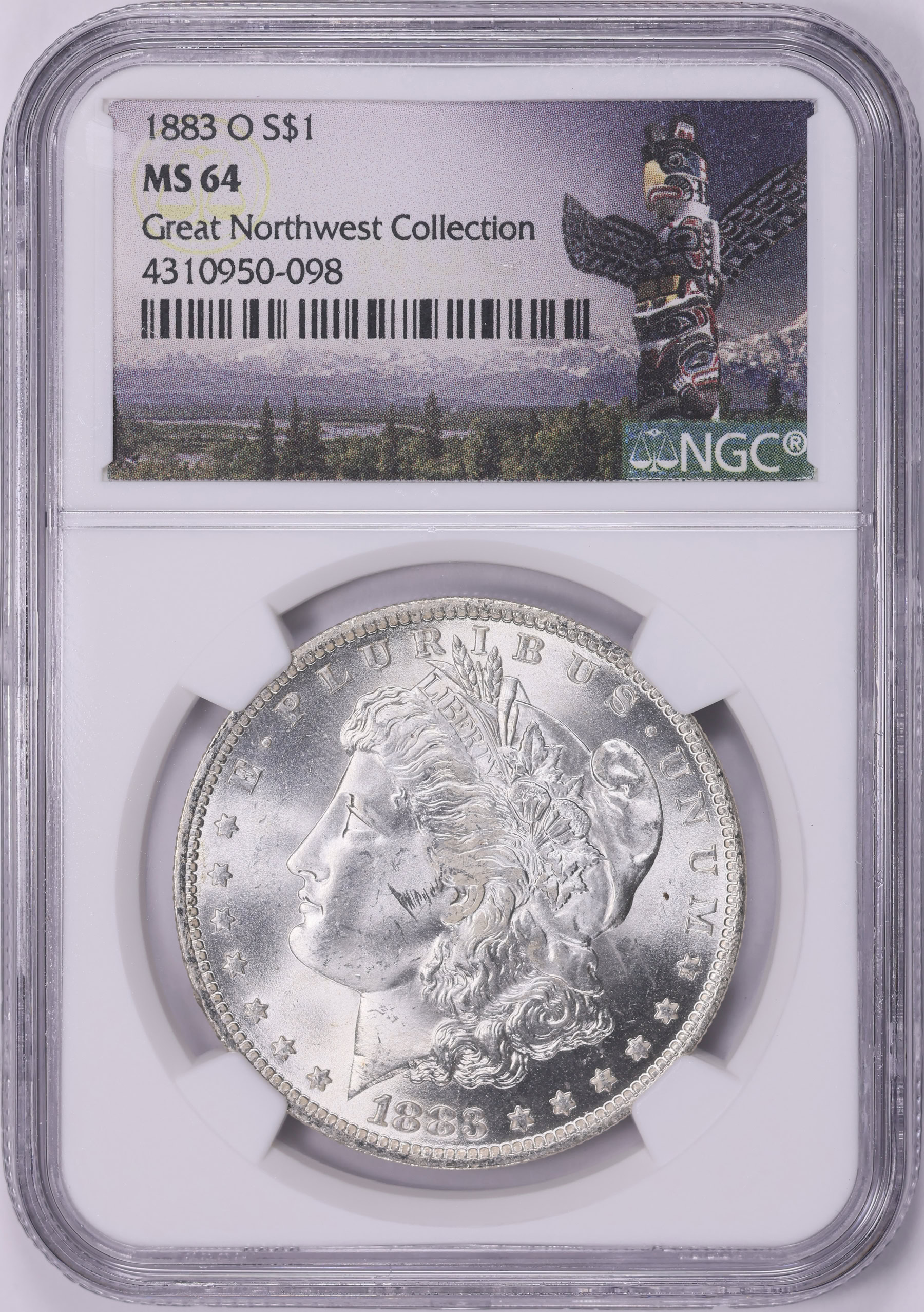 1883-O Morgan Silver Dollar NGC MS-64 (Great Northwest Collection