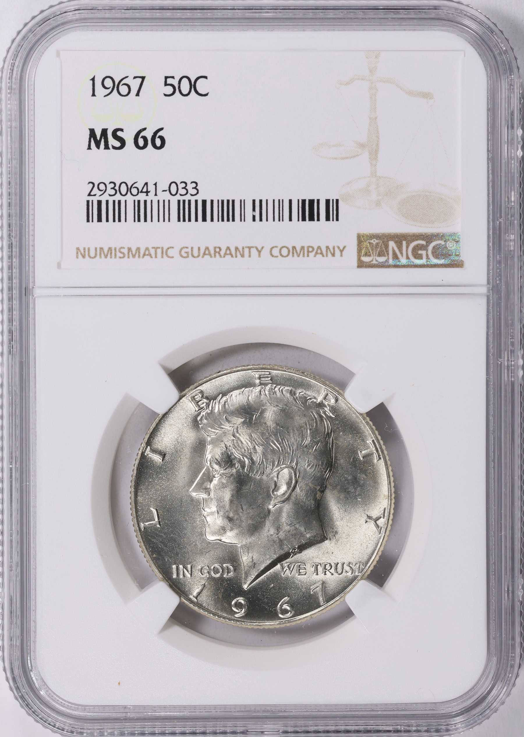 1967 Kennedy Half Dollar NGC MS-66 (Item 2018843