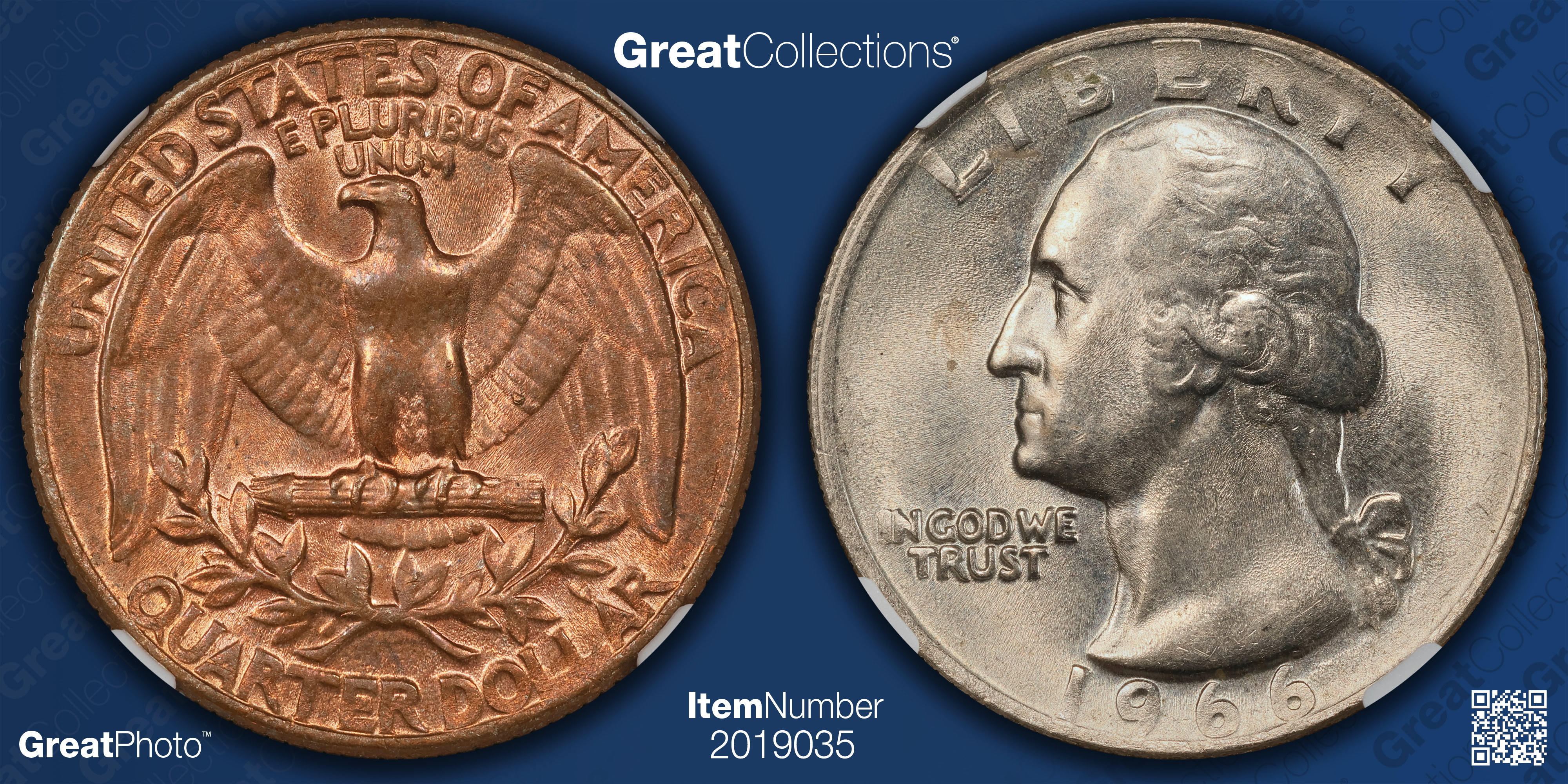engu recall a film 廃盤　レア Mint Error 1966 Washington Quarter Reverse Clad Layer Missing (4.7