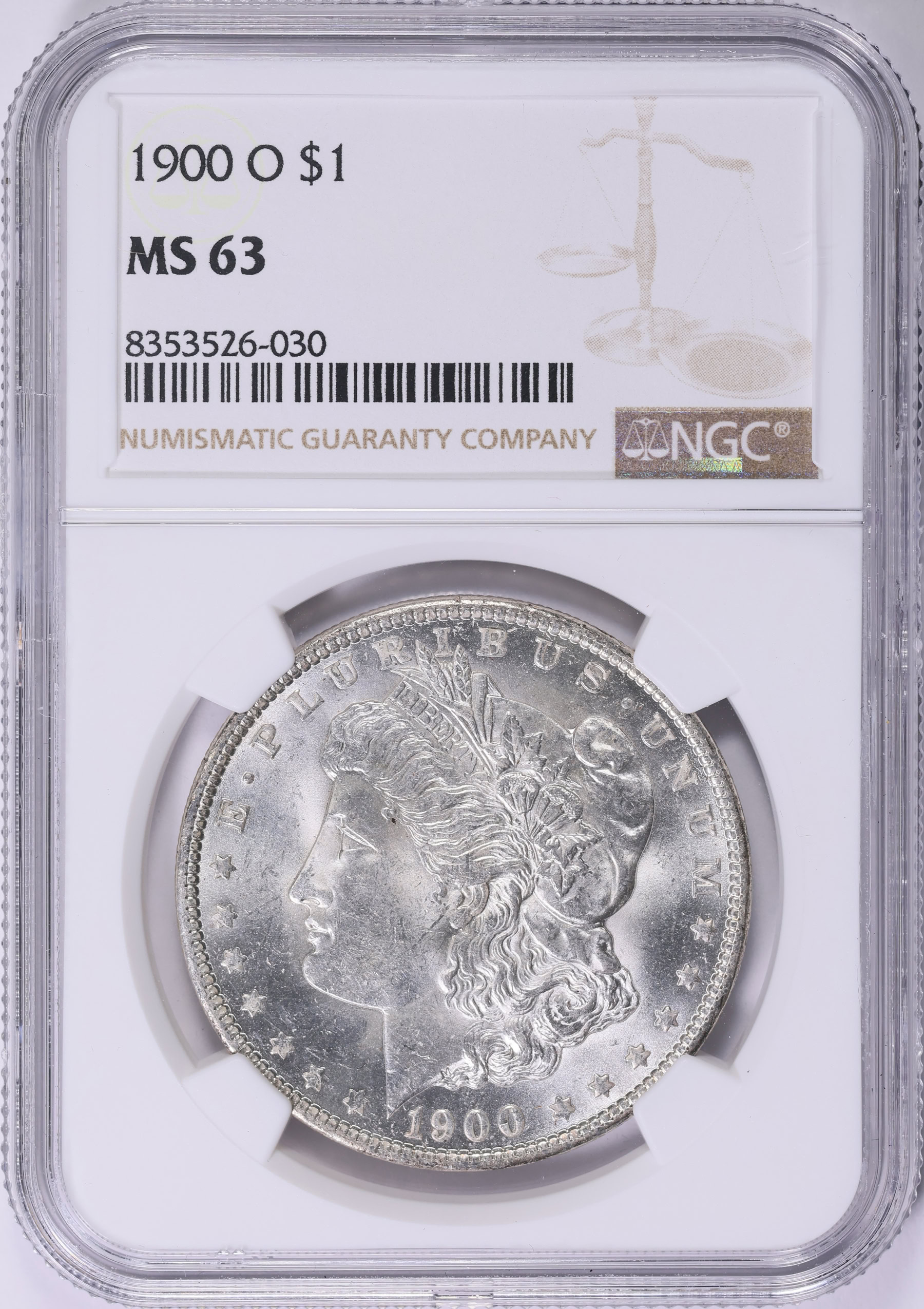 1900-O Morgan Silver Dollar NGC MS-63 (Item 2019062