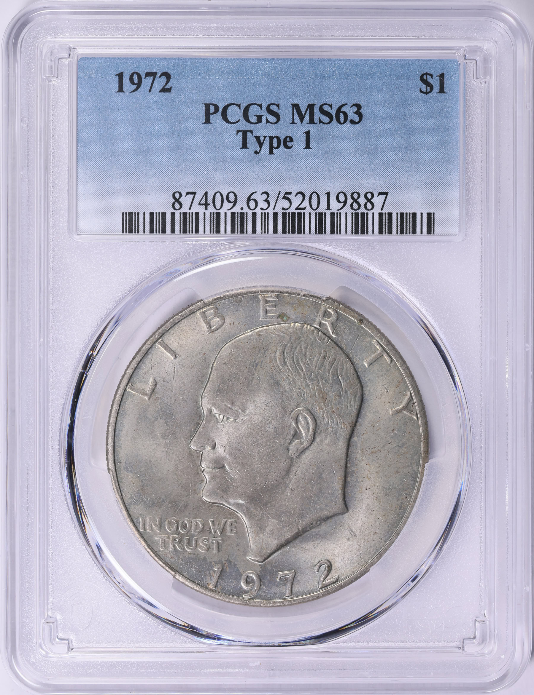 1972 Eisenhower Dollar Type 1 PCGS MS-63 (Item 2019216