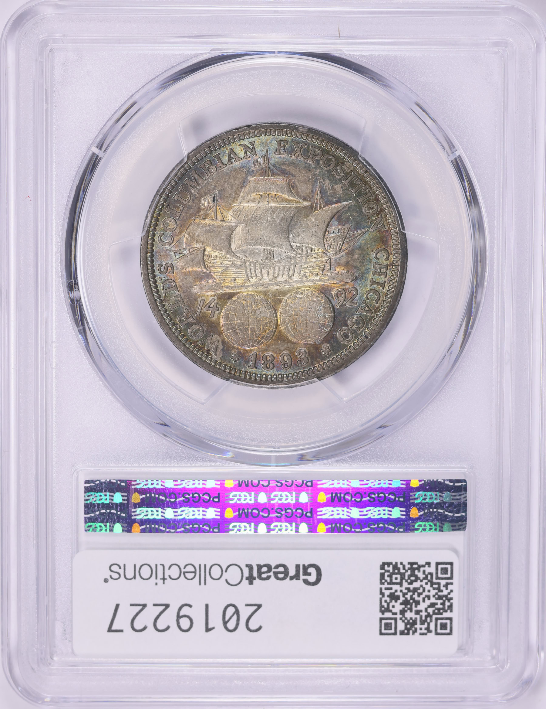1893 World Columbian Exposition Half Dollar PCGS AU-55 (Toned